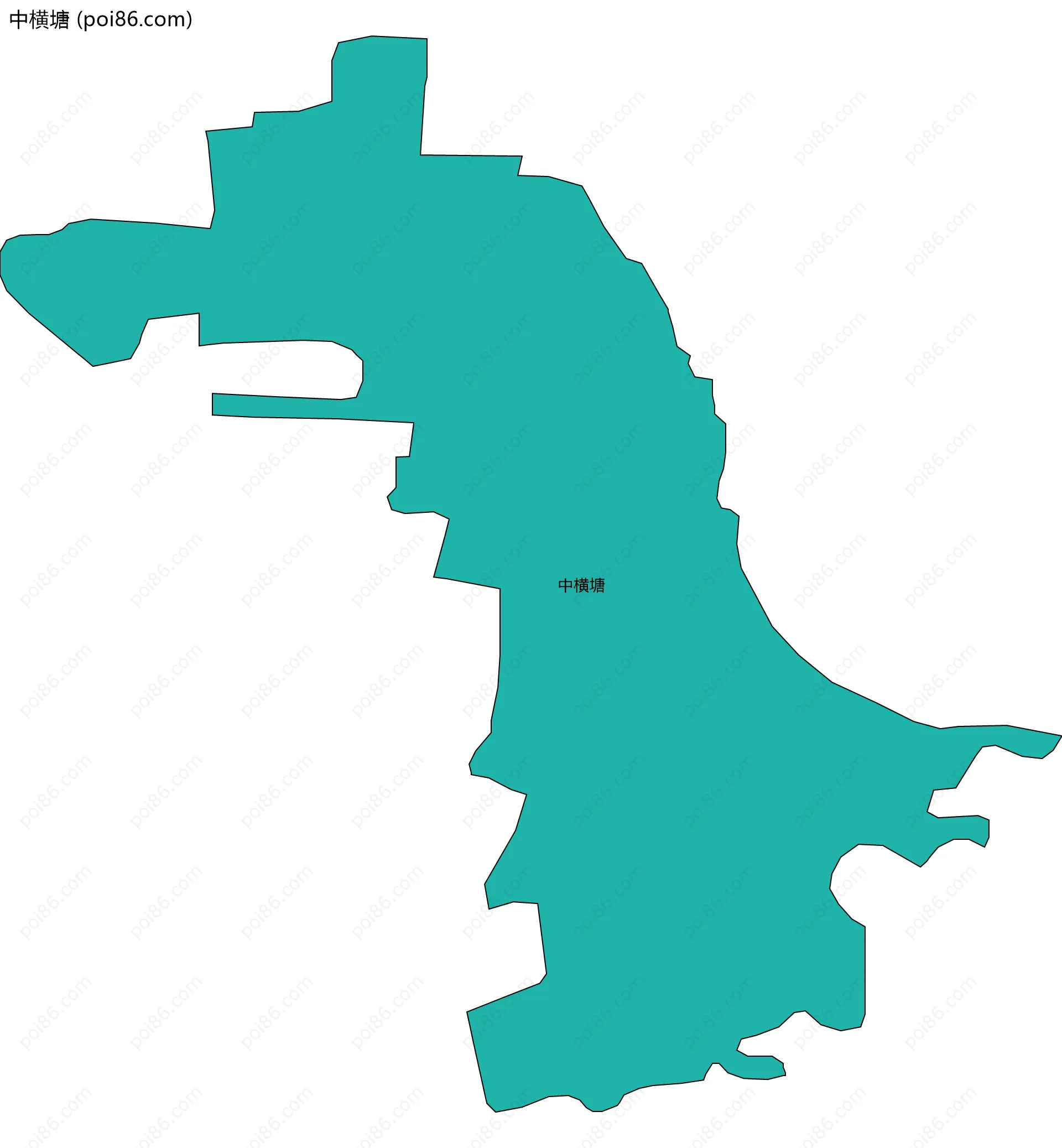 中横塘边界地图