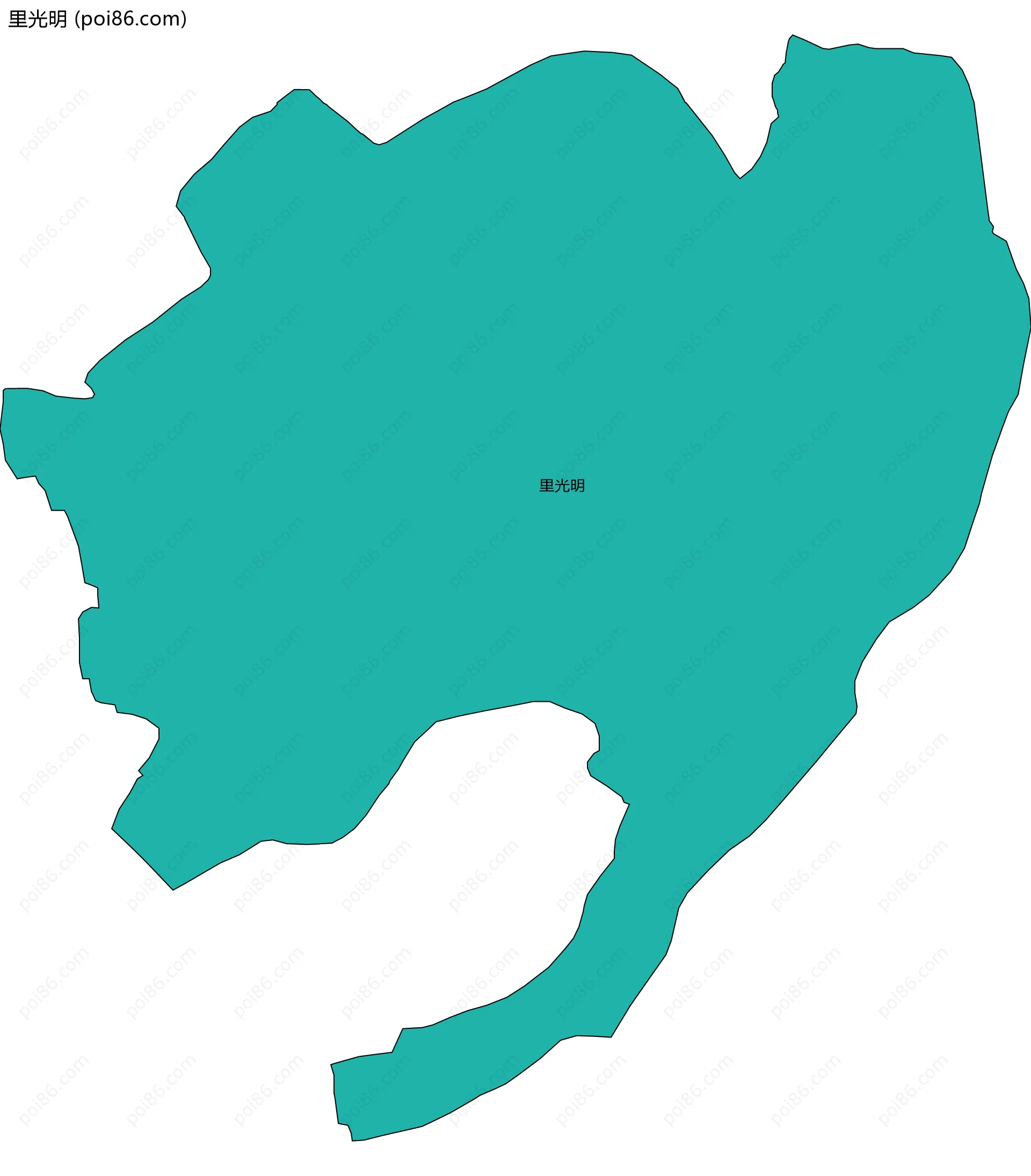 里光明边界地图