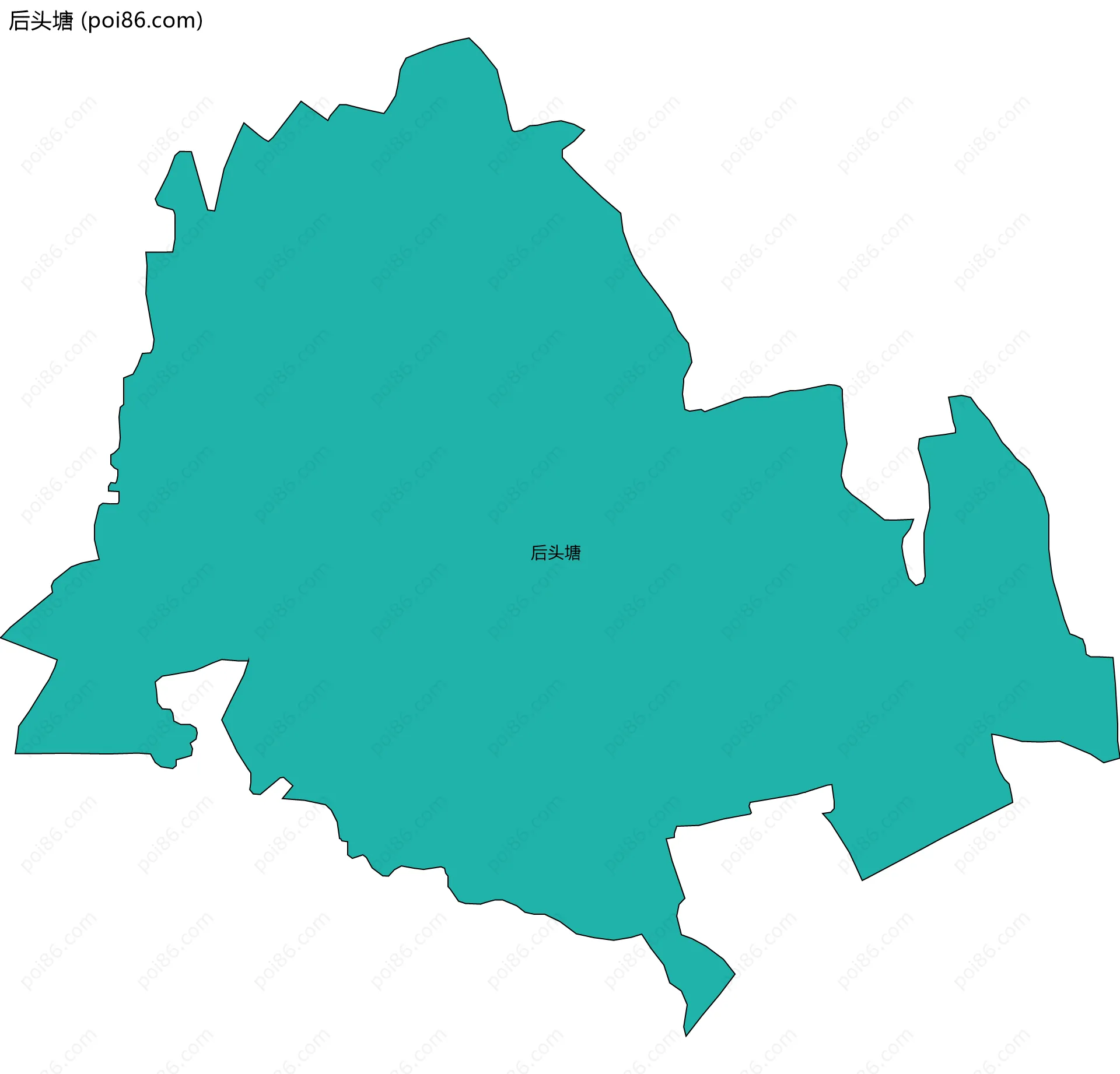 后头塘边界地图