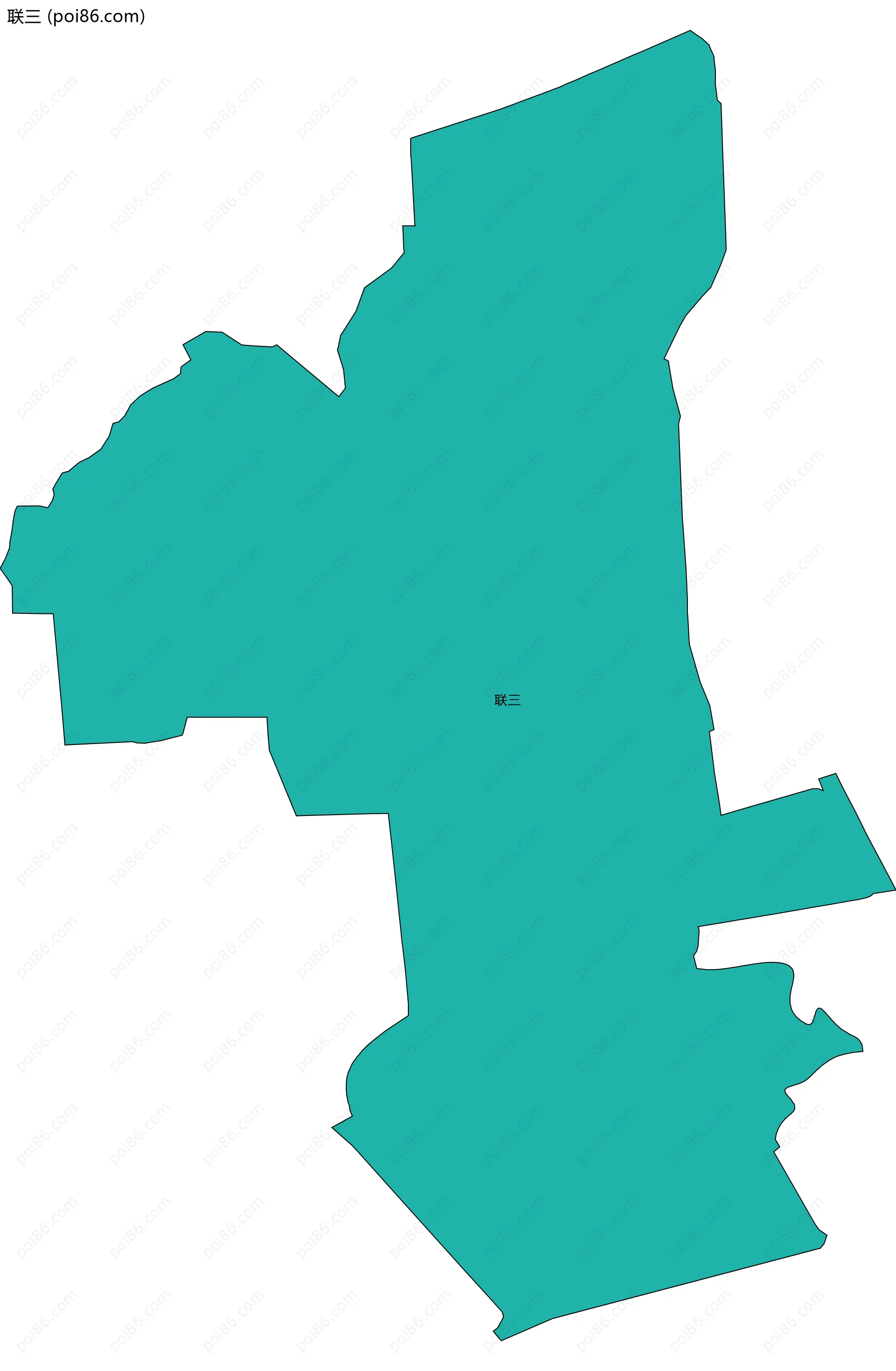 联三边界地图