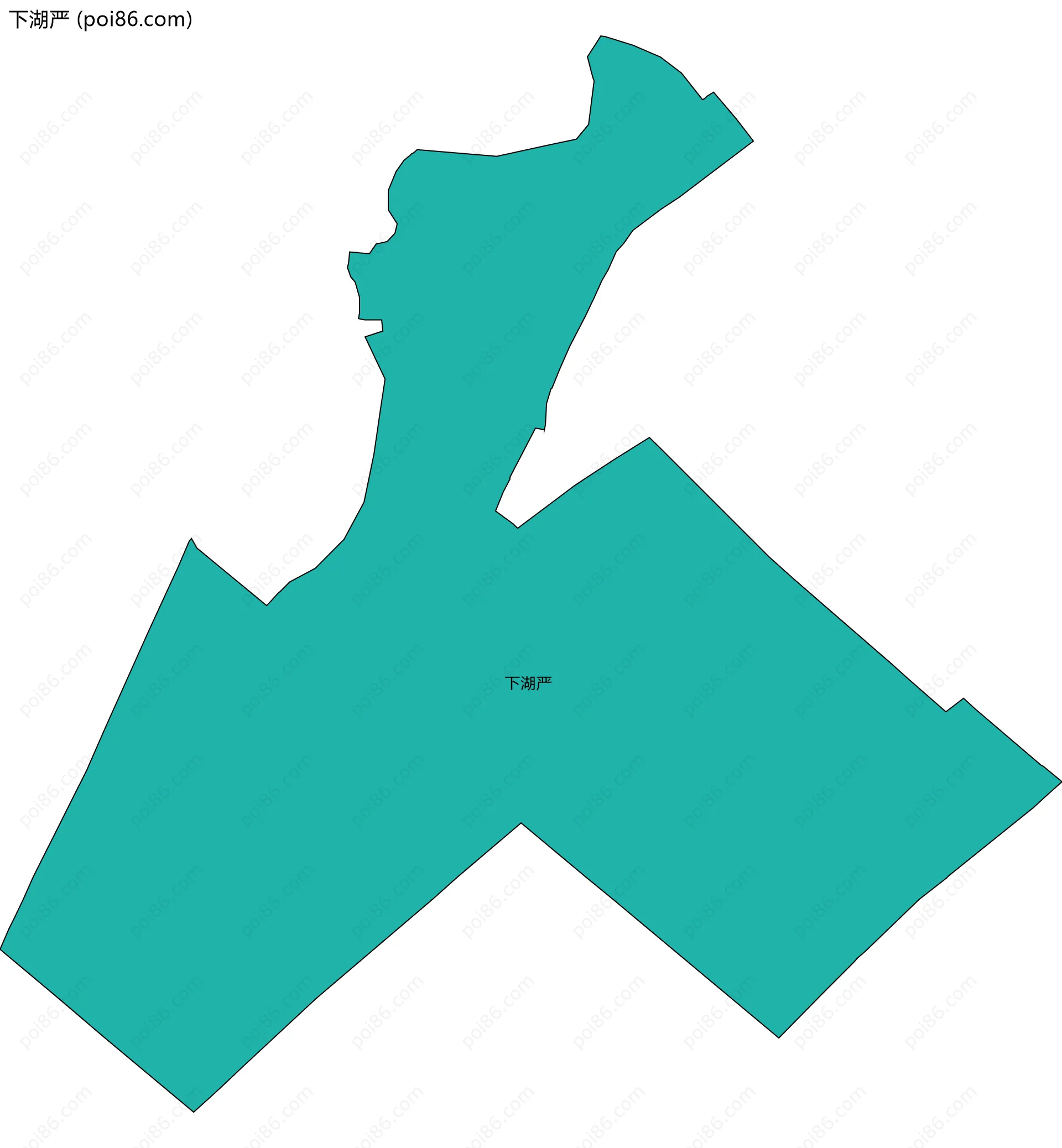 下湖严边界地图