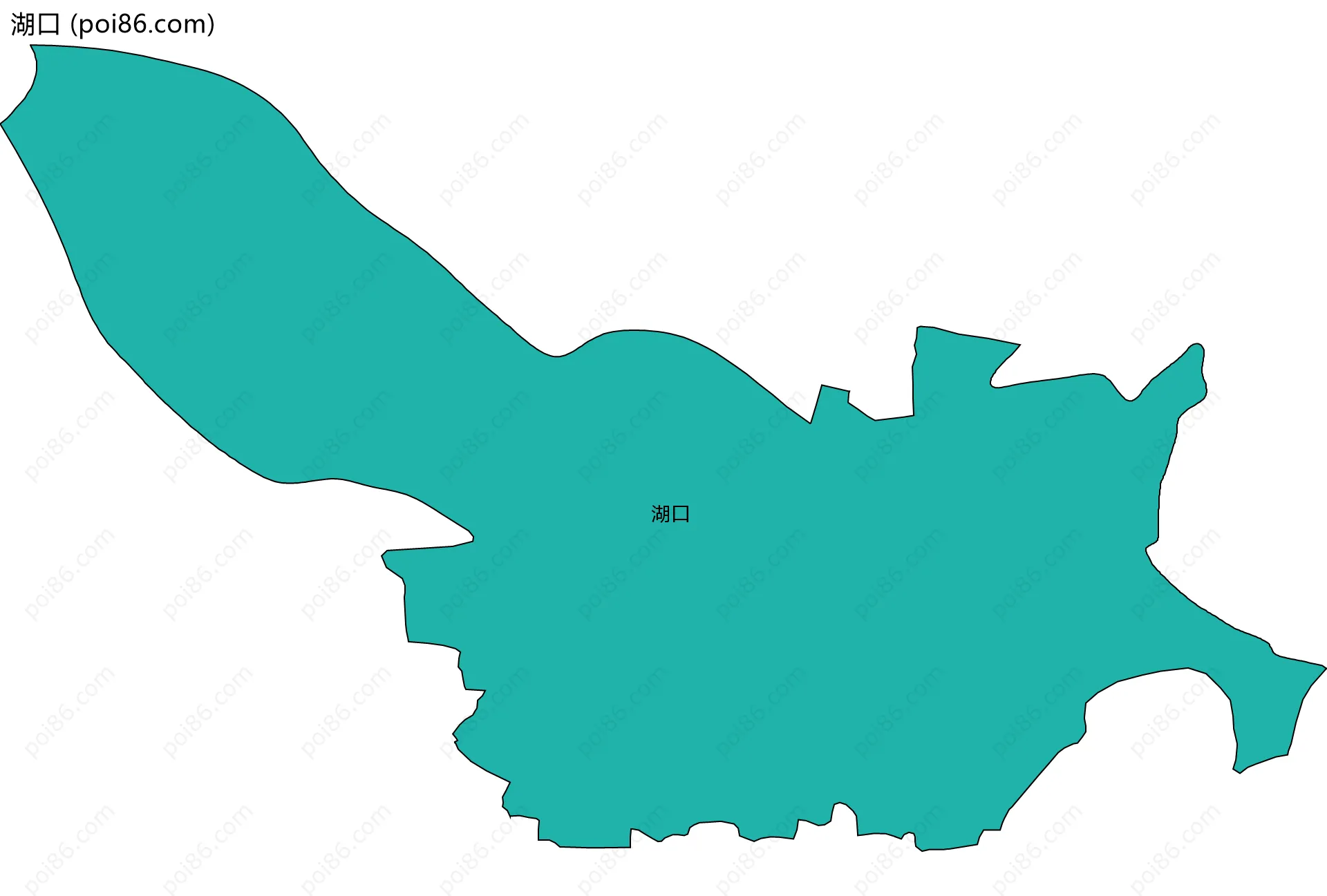 湖口边界地图