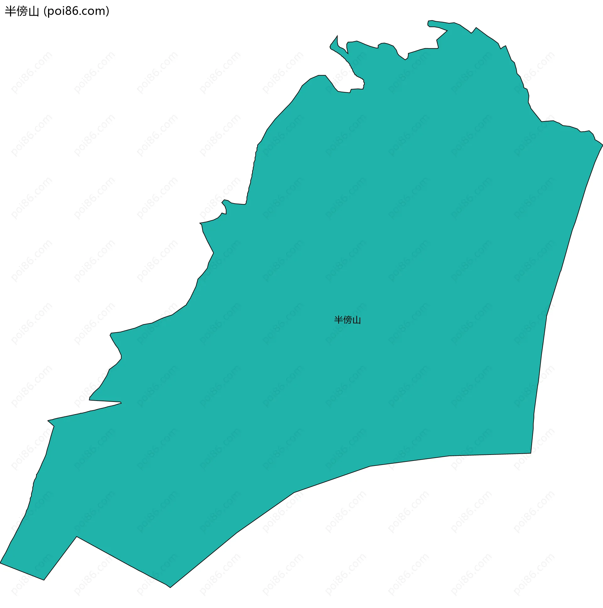半傍山边界地图
