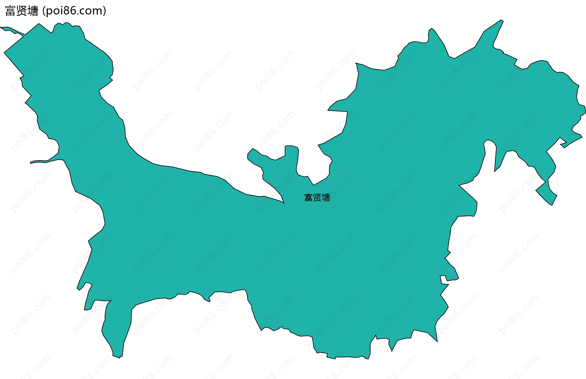 富贤塘边界地图