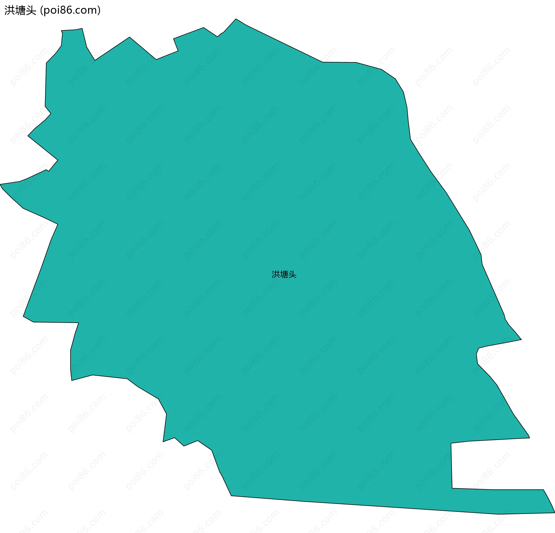 洪塘头边界地图