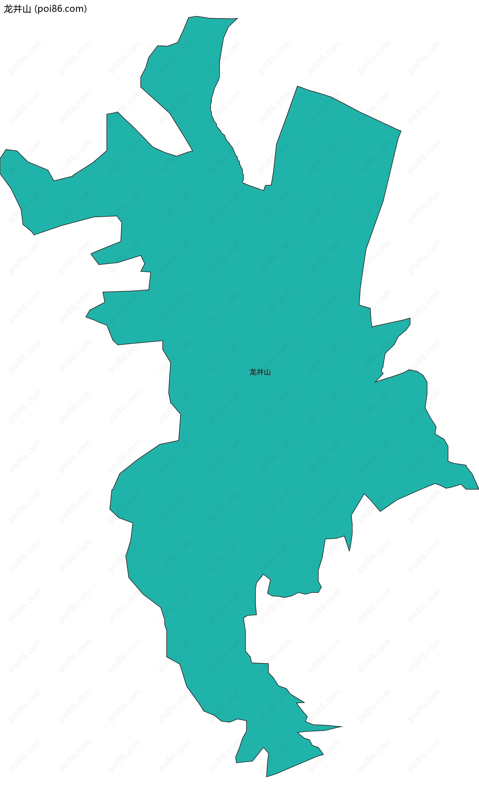 龙井山边界地图