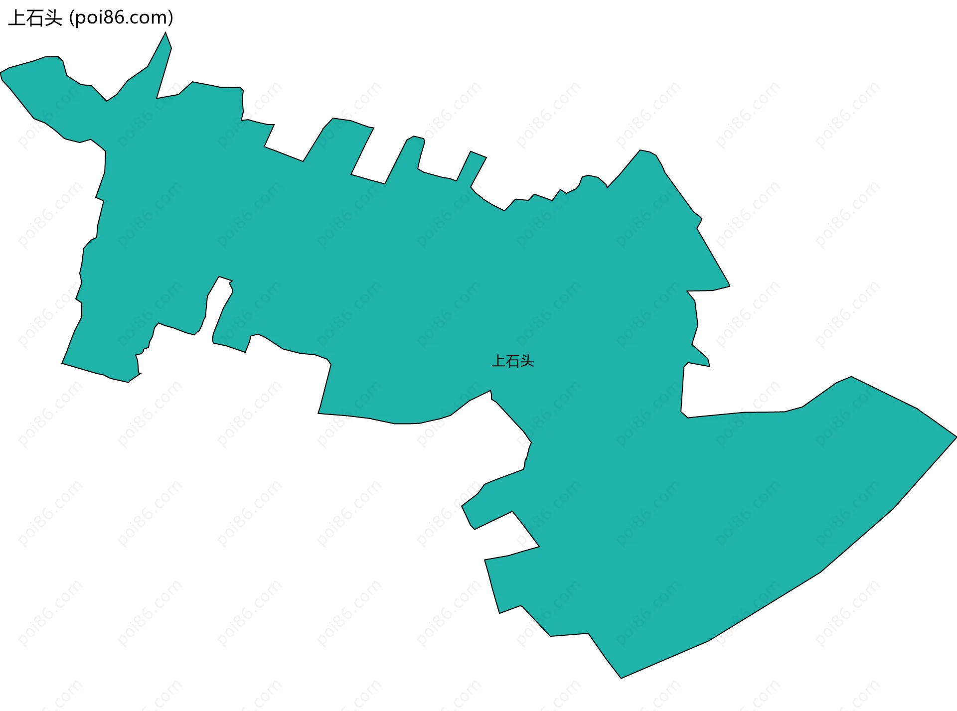 上石头边界地图