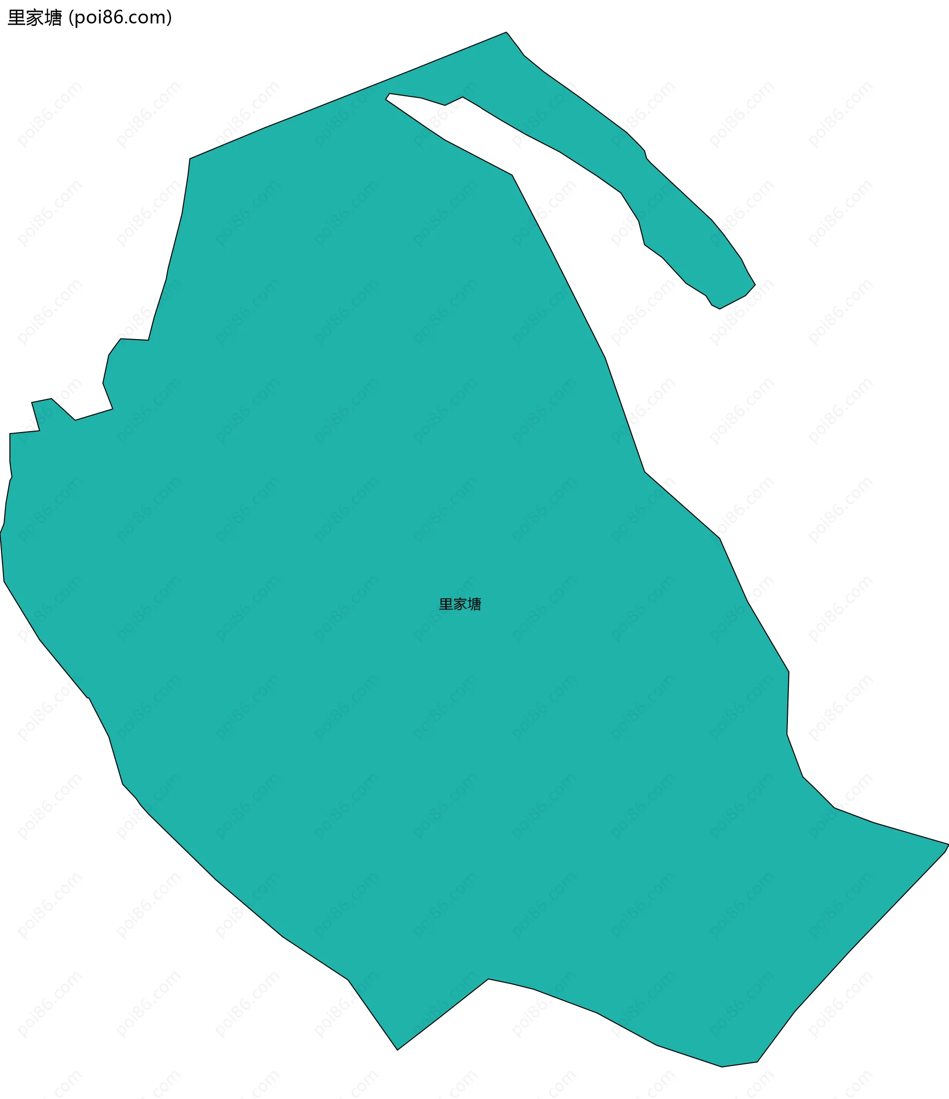 里家塘边界地图