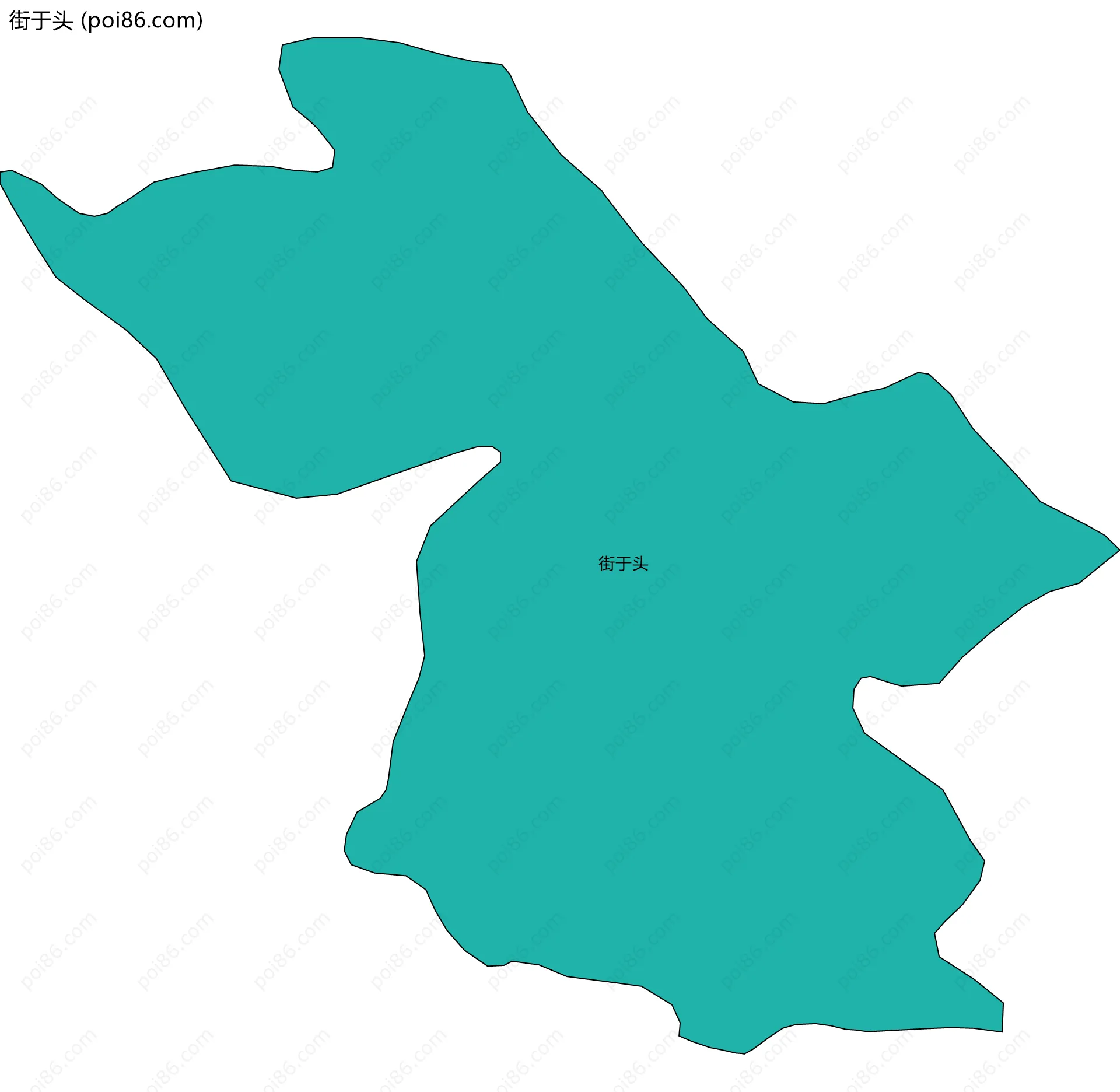 街于头边界地图