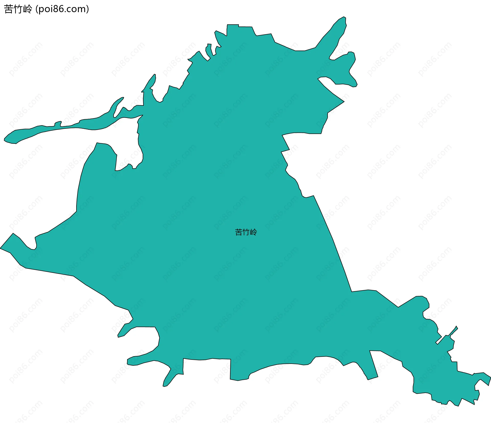 苦竹岭边界地图