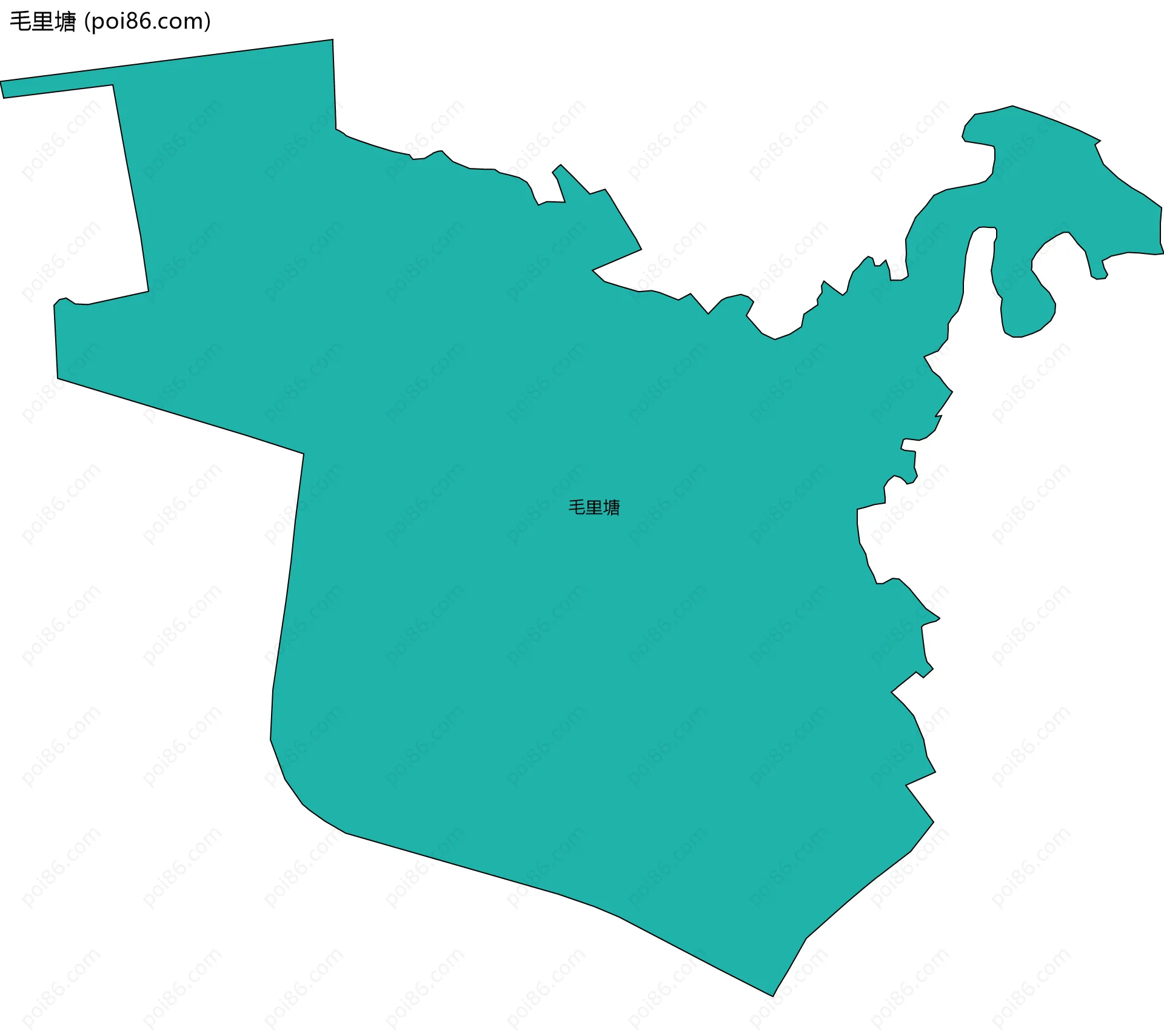 毛里塘边界地图