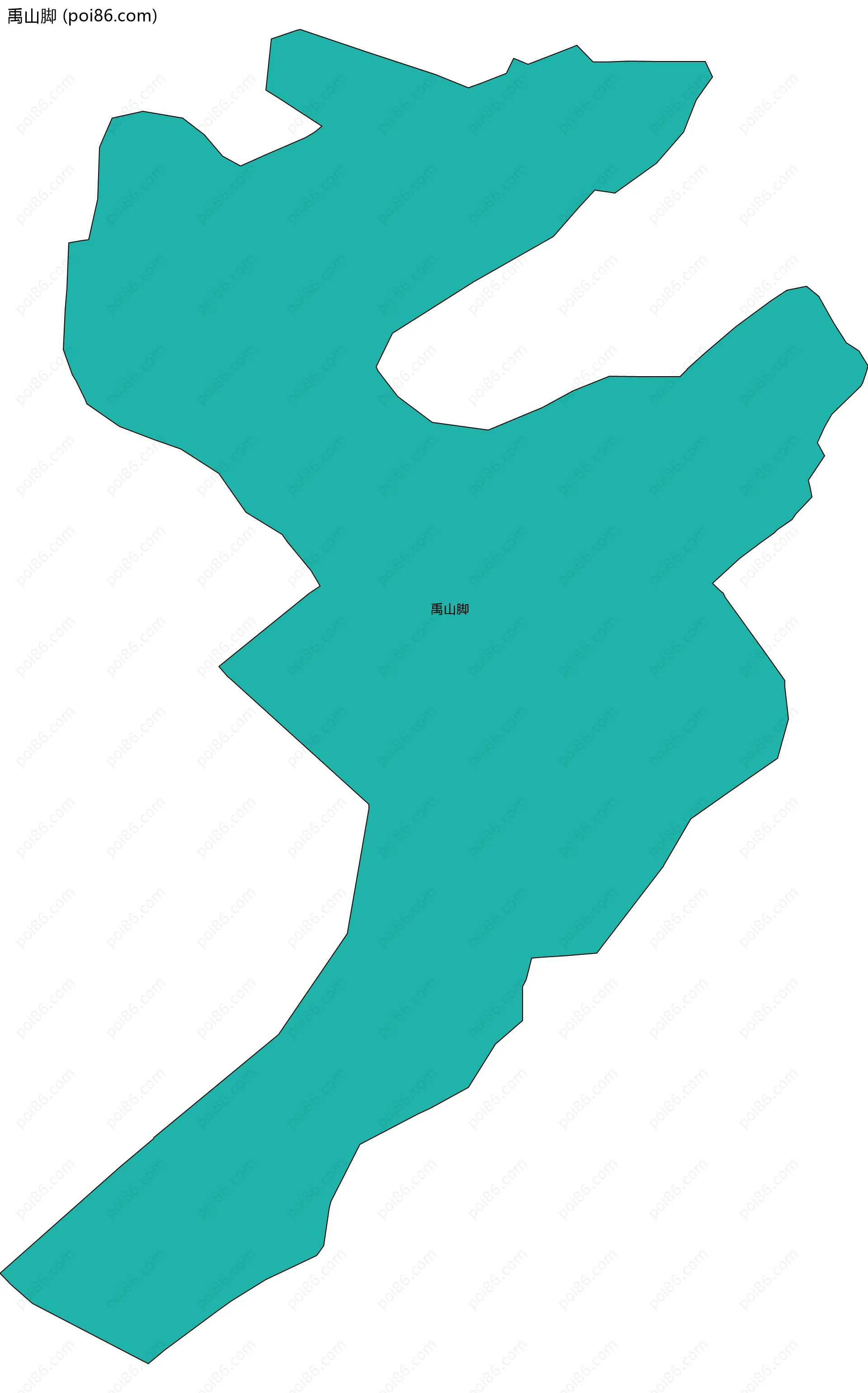 禹山脚边界地图