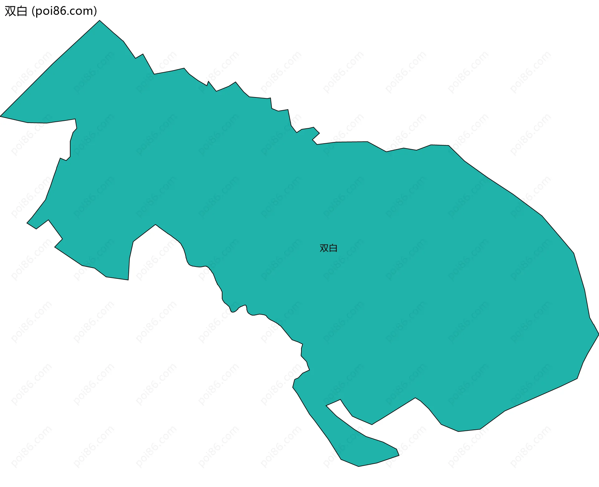 双白边界地图