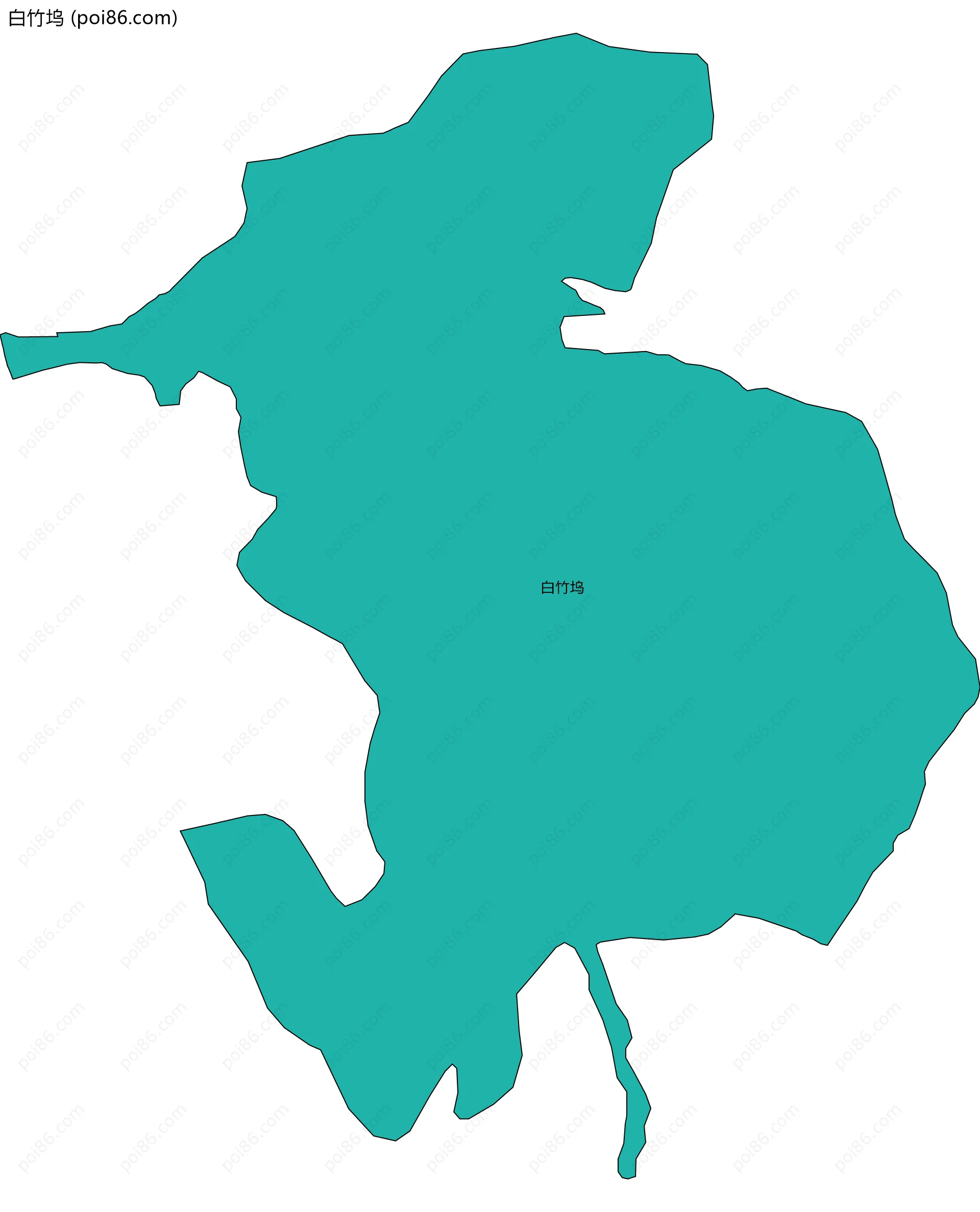 白竹坞边界地图