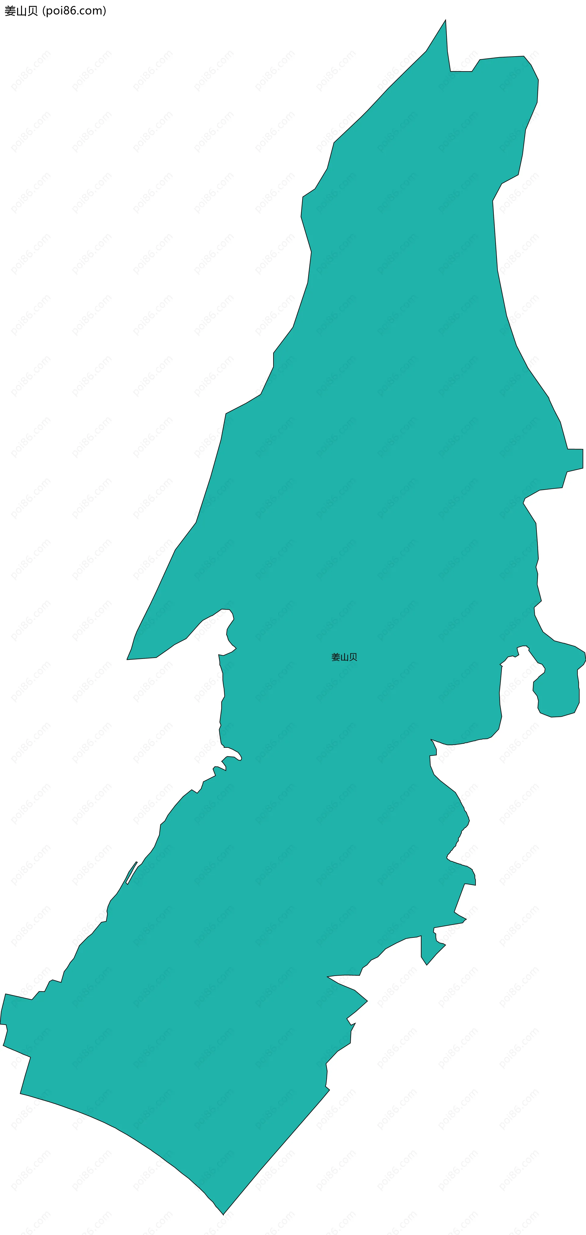 姜山贝边界地图