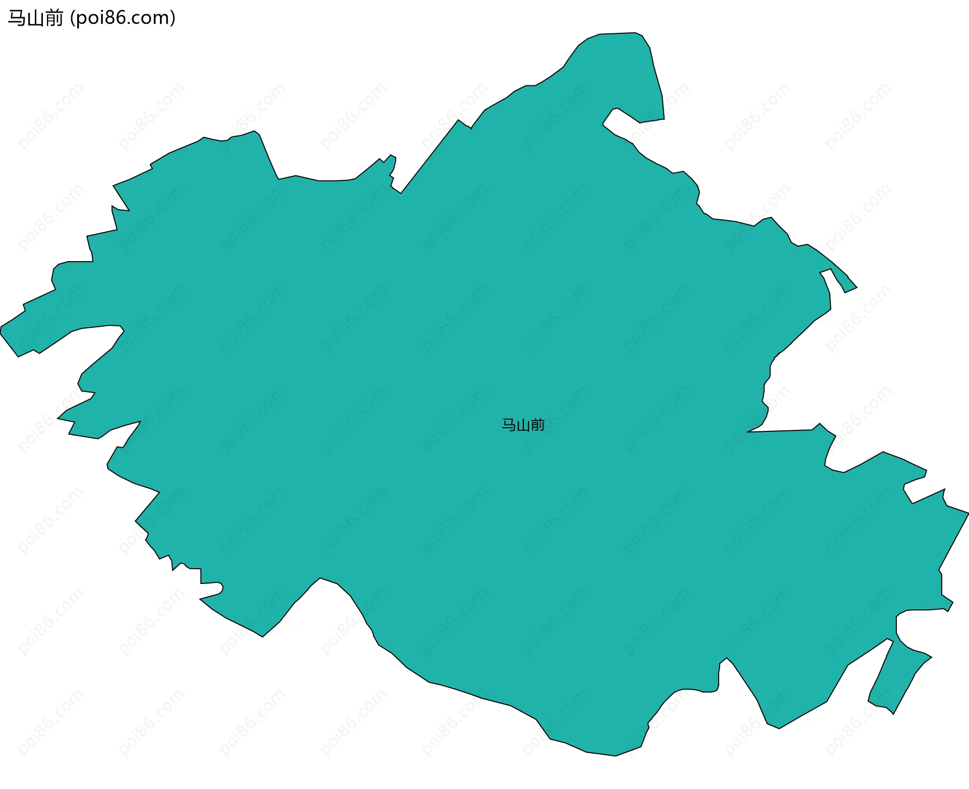 马山前边界地图