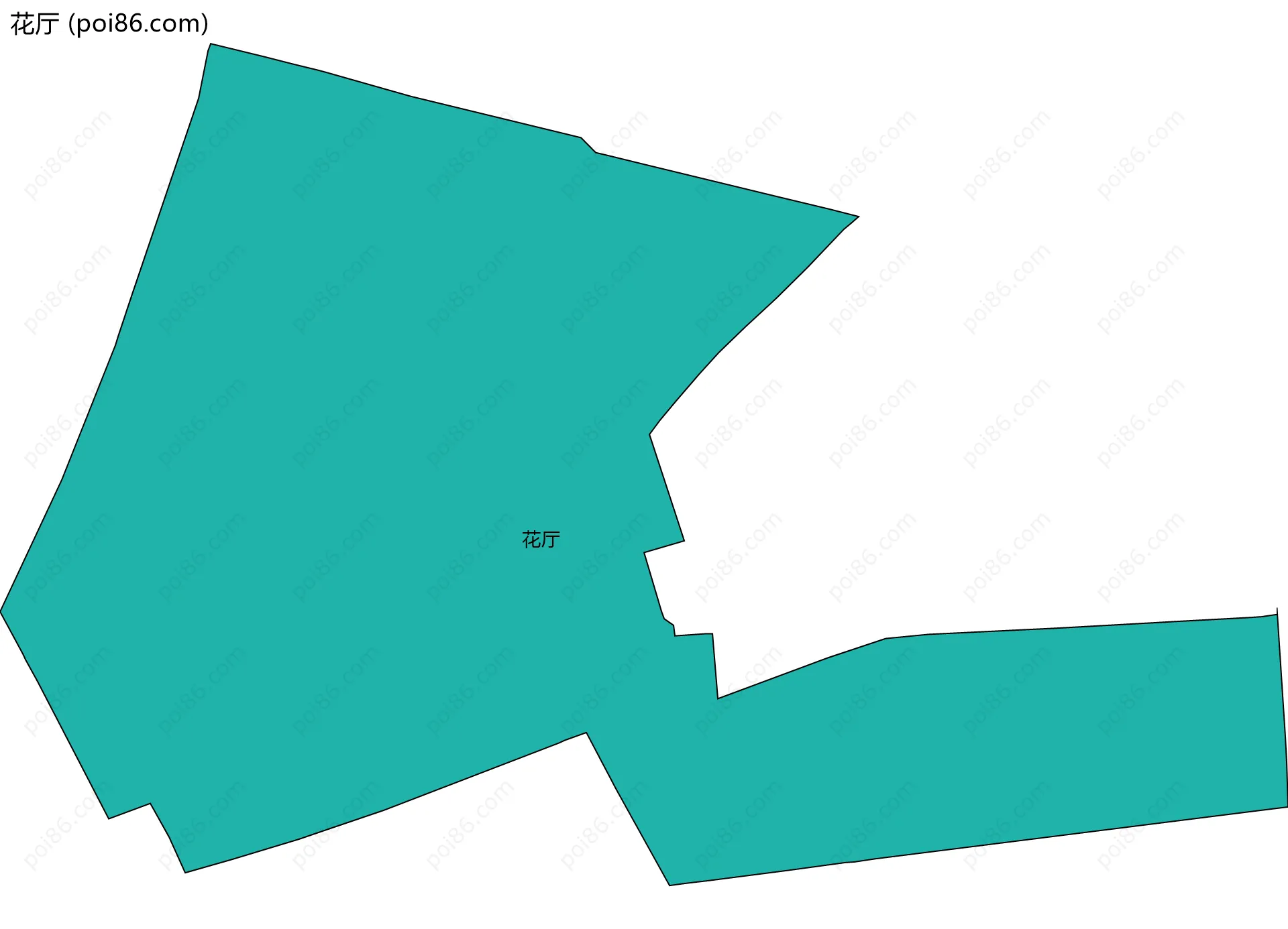 花厅边界地图