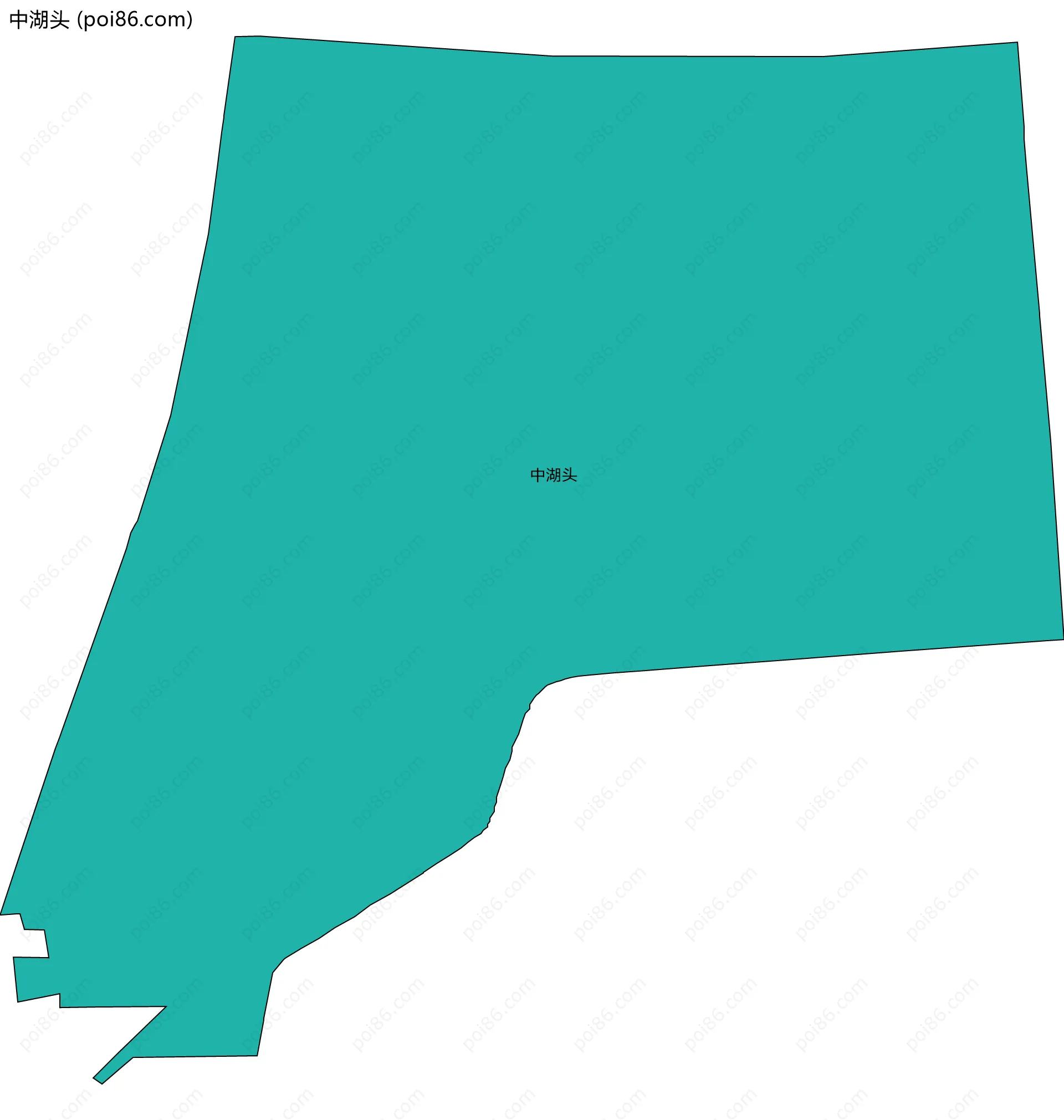 中湖头边界地图