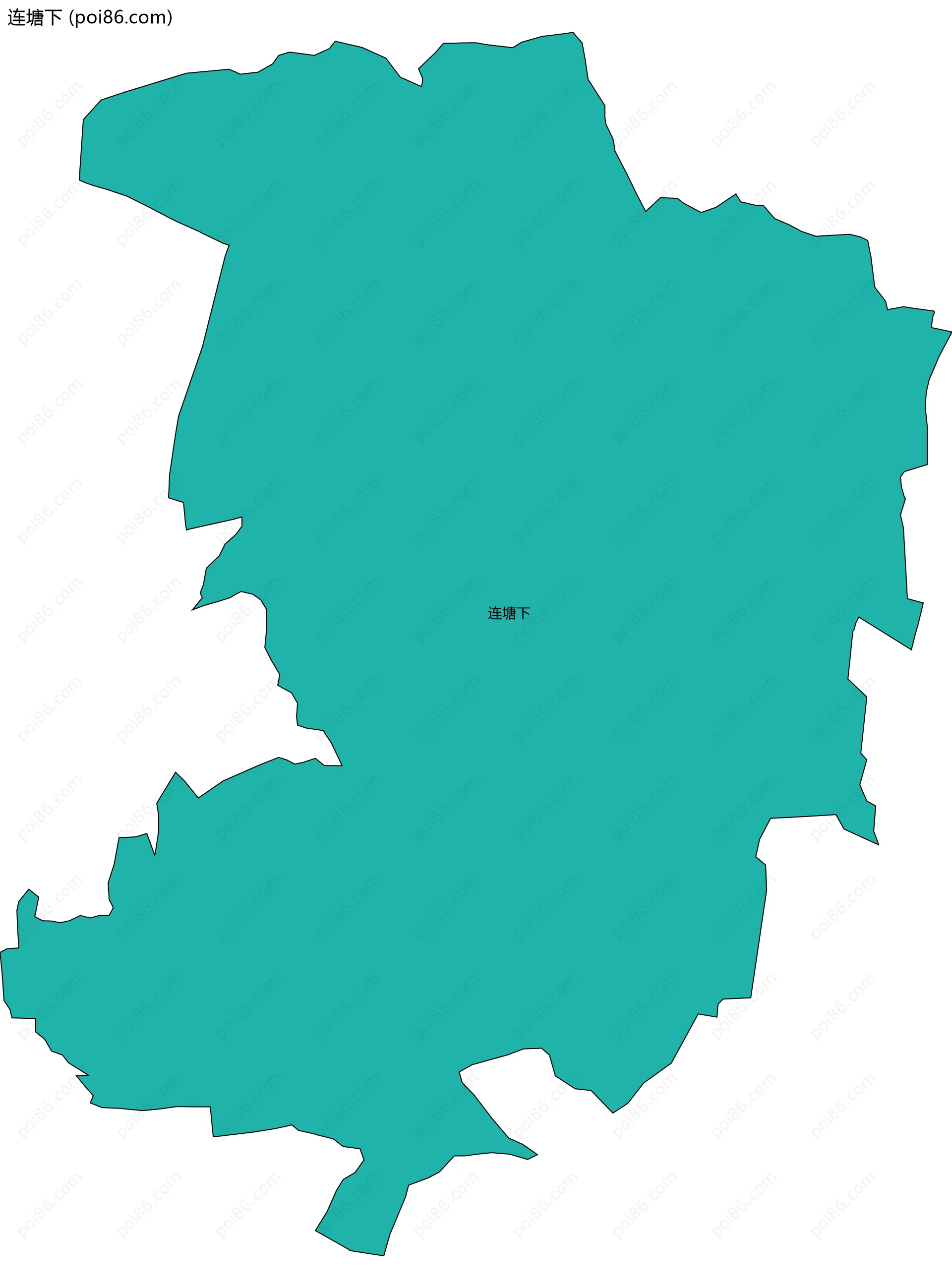 连塘下边界地图