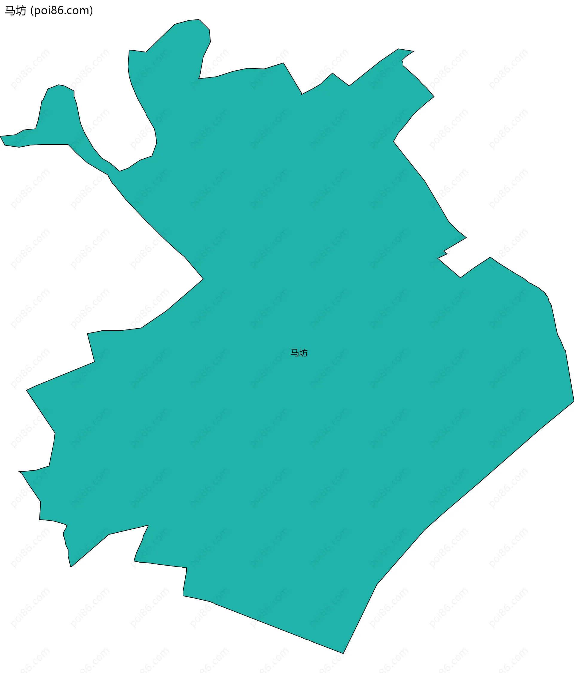 马坊边界地图