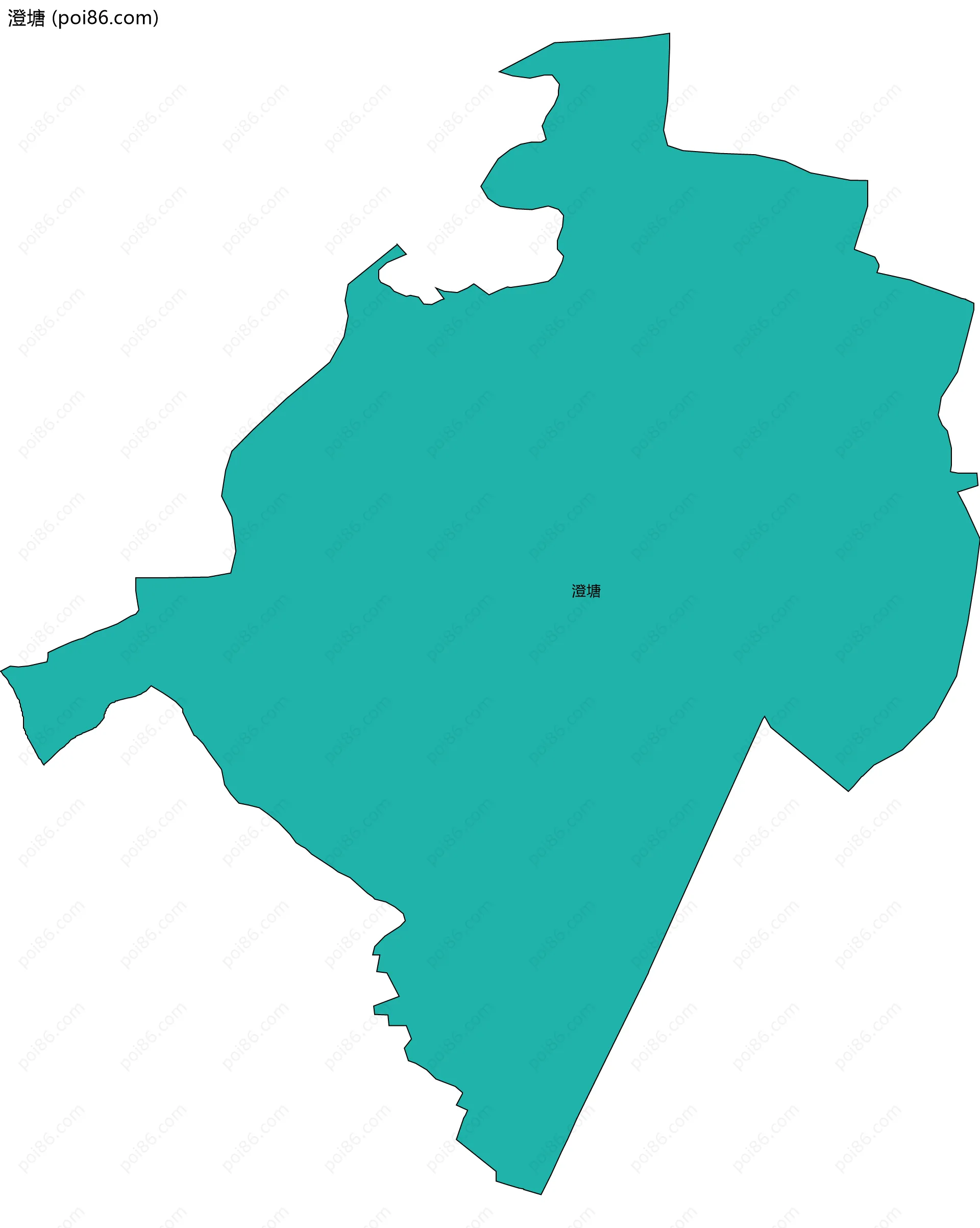 澄塘边界地图