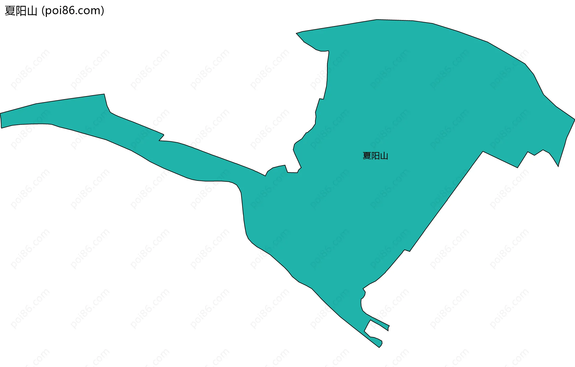 夏阳山边界地图