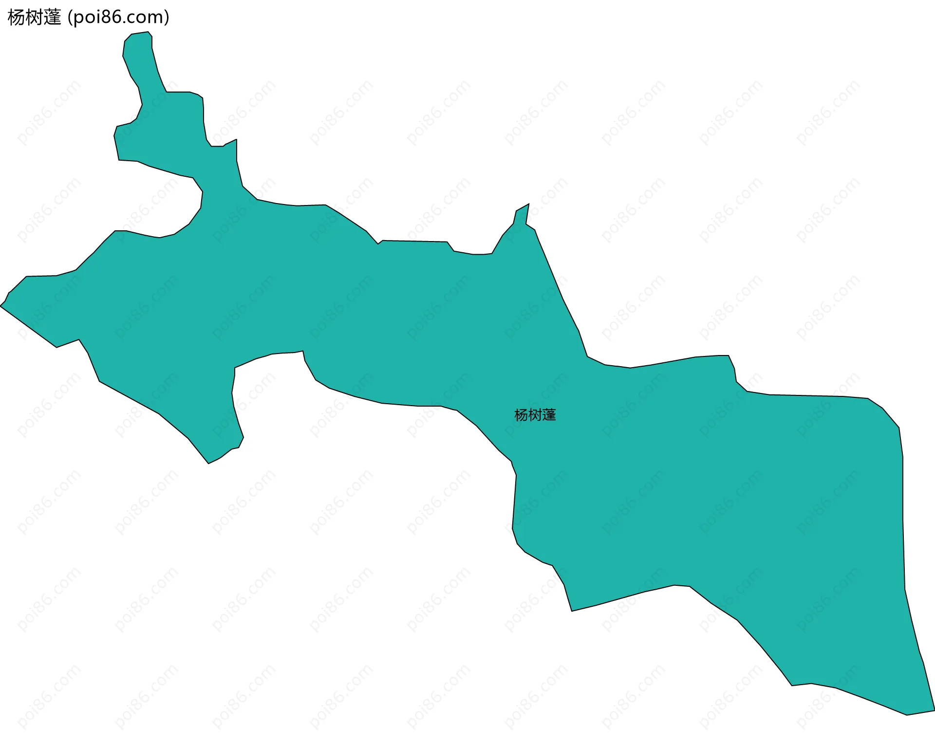 杨树蓬边界地图