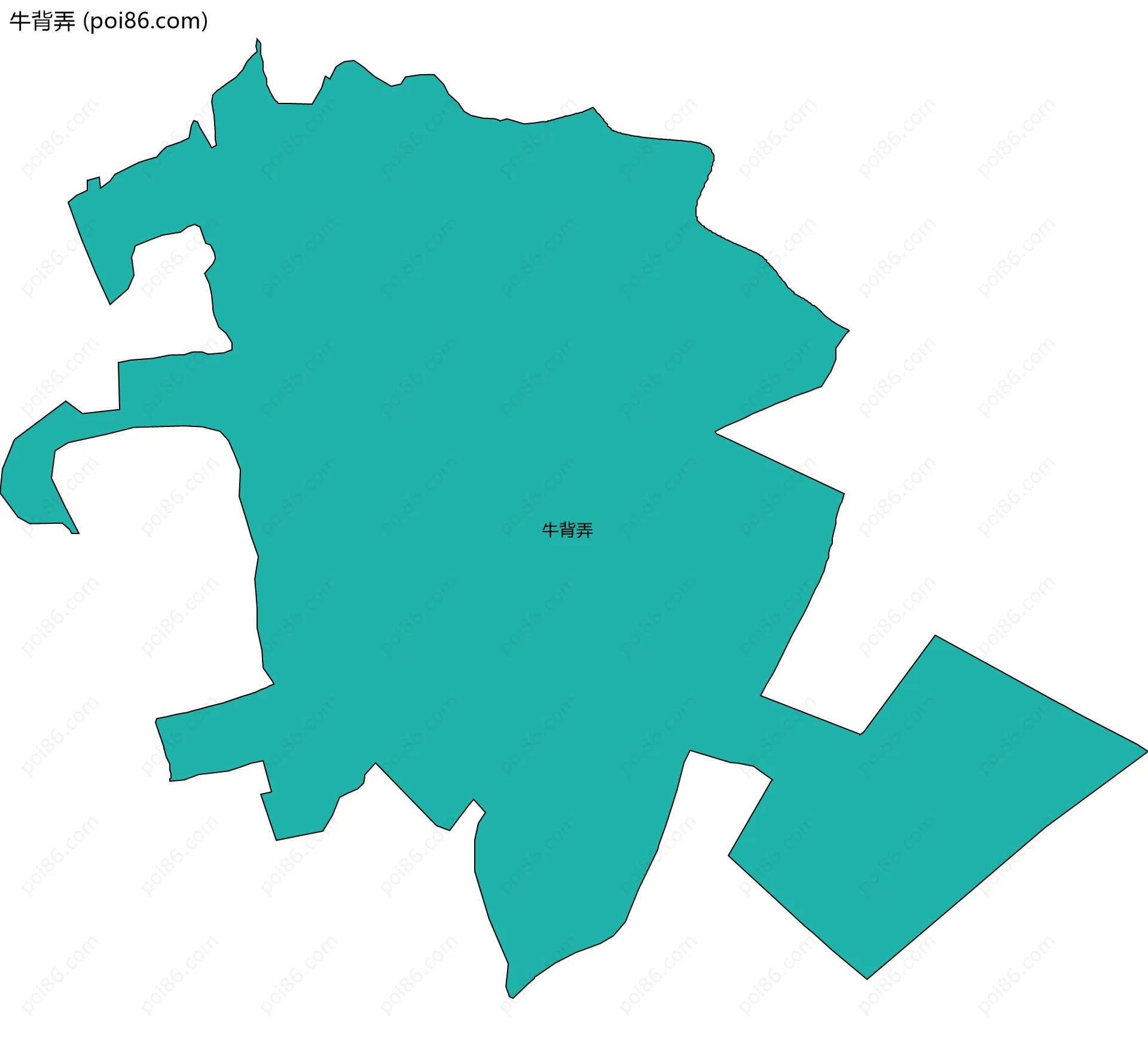 牛背弄边界地图