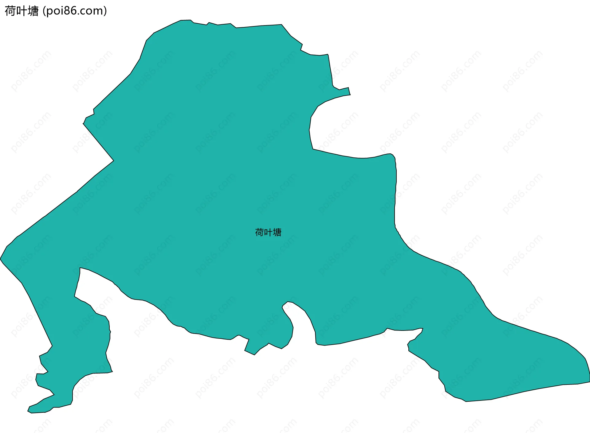 荷叶塘边界地图