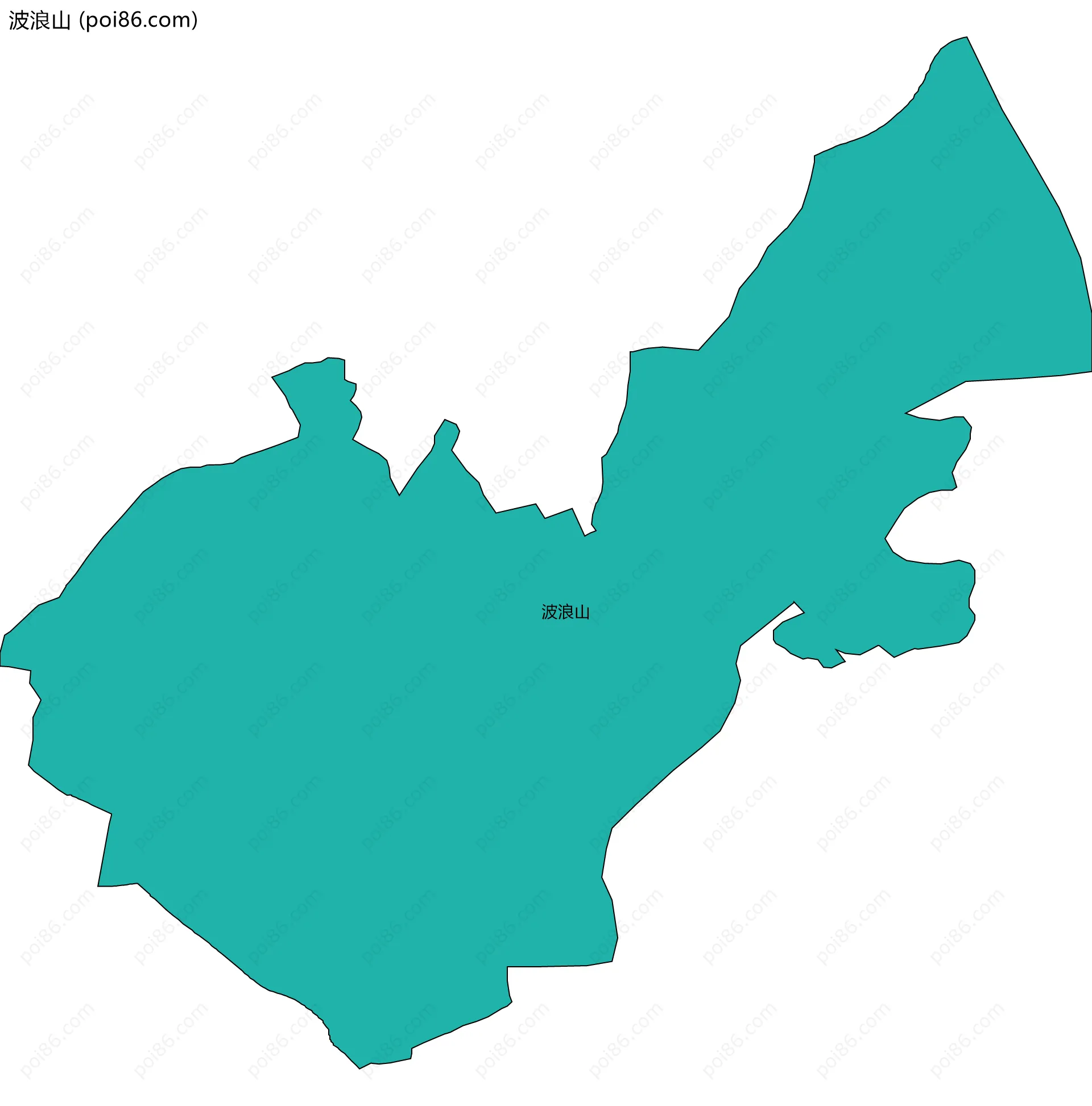 波浪山边界地图