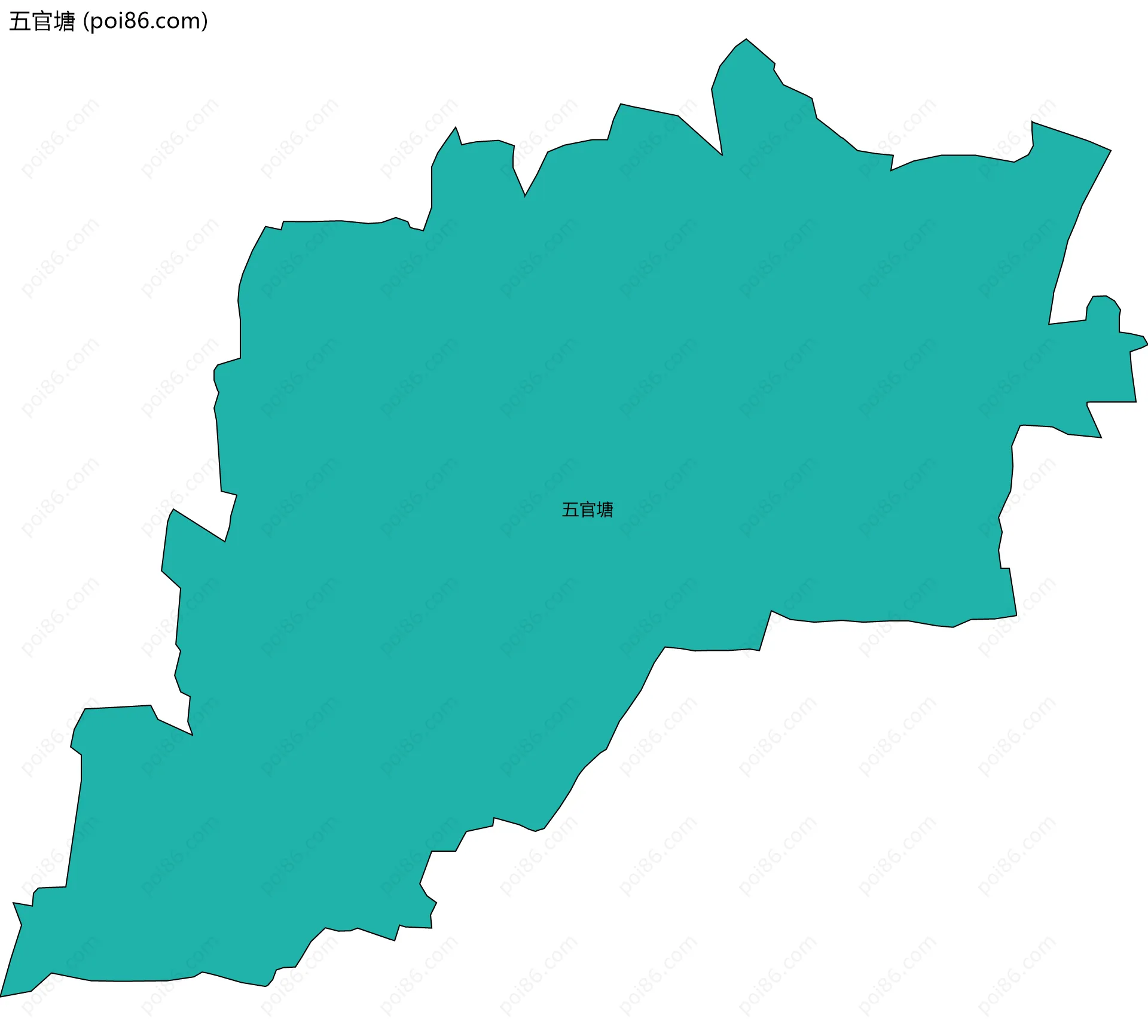 五官塘边界地图
