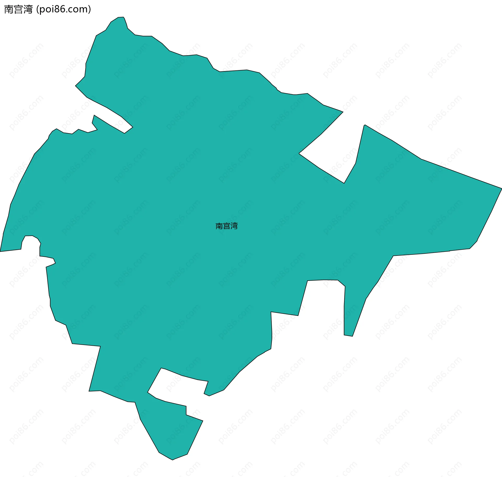 南宫湾边界地图