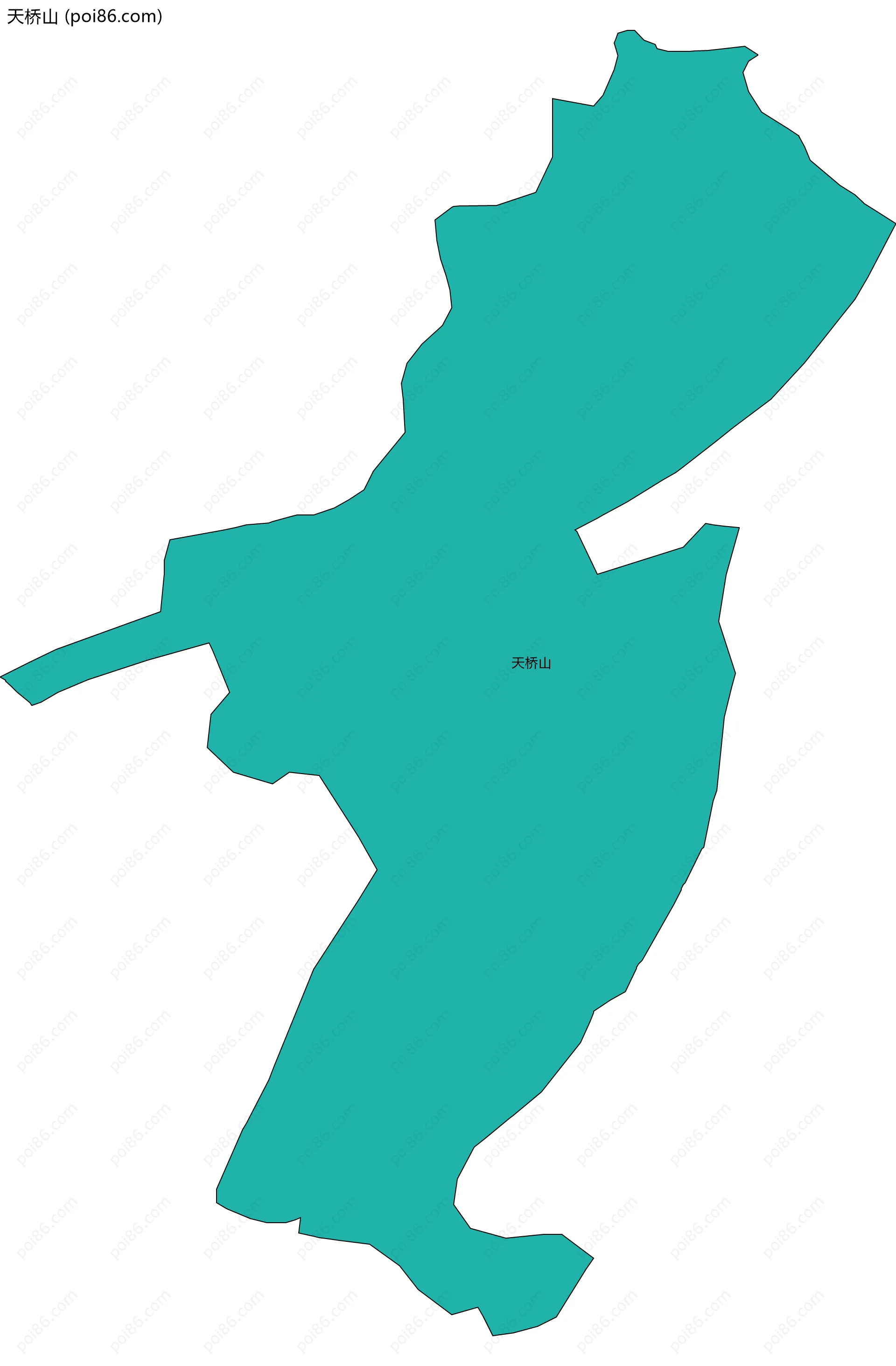 天桥山边界地图