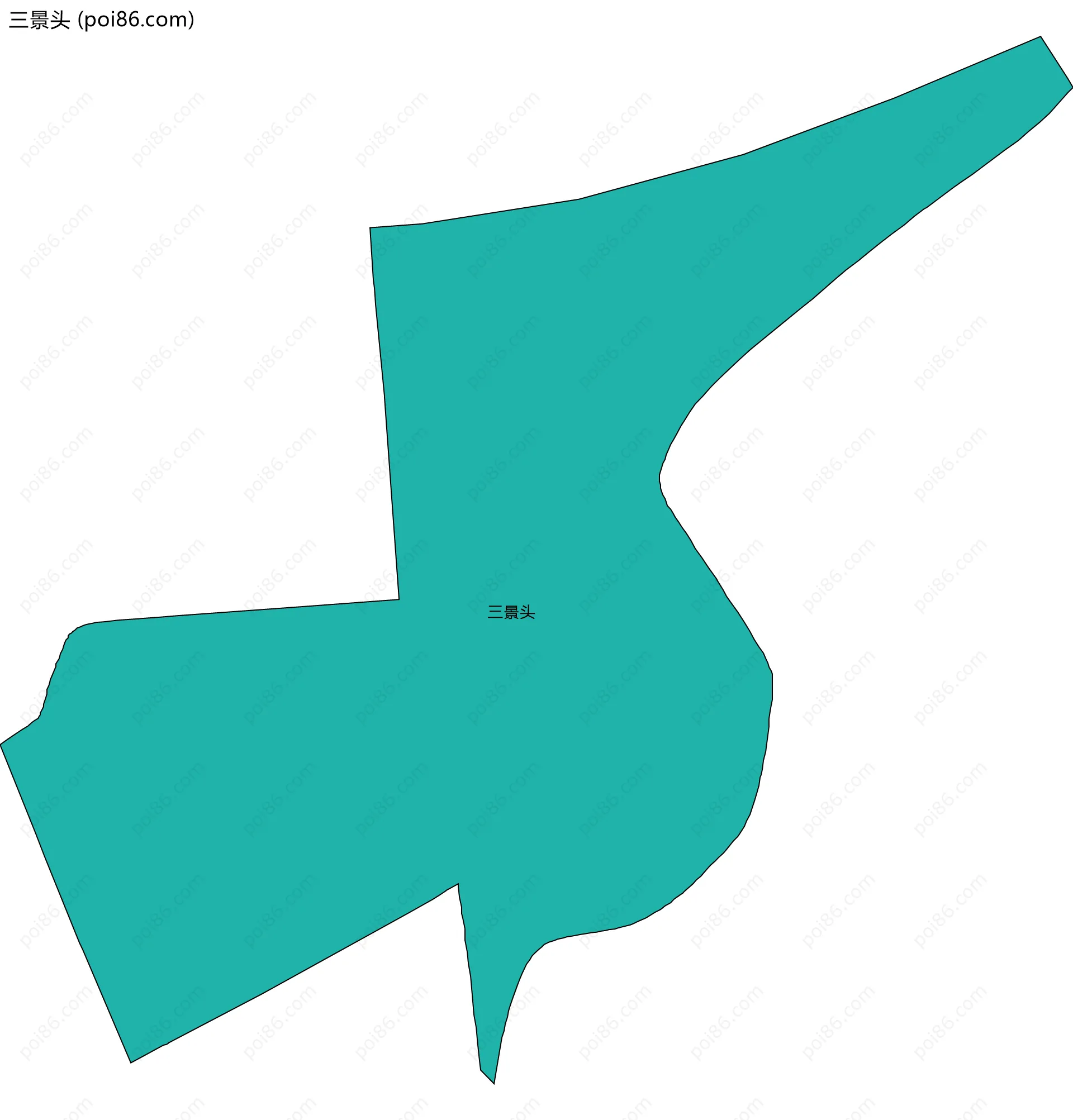 三景头边界地图