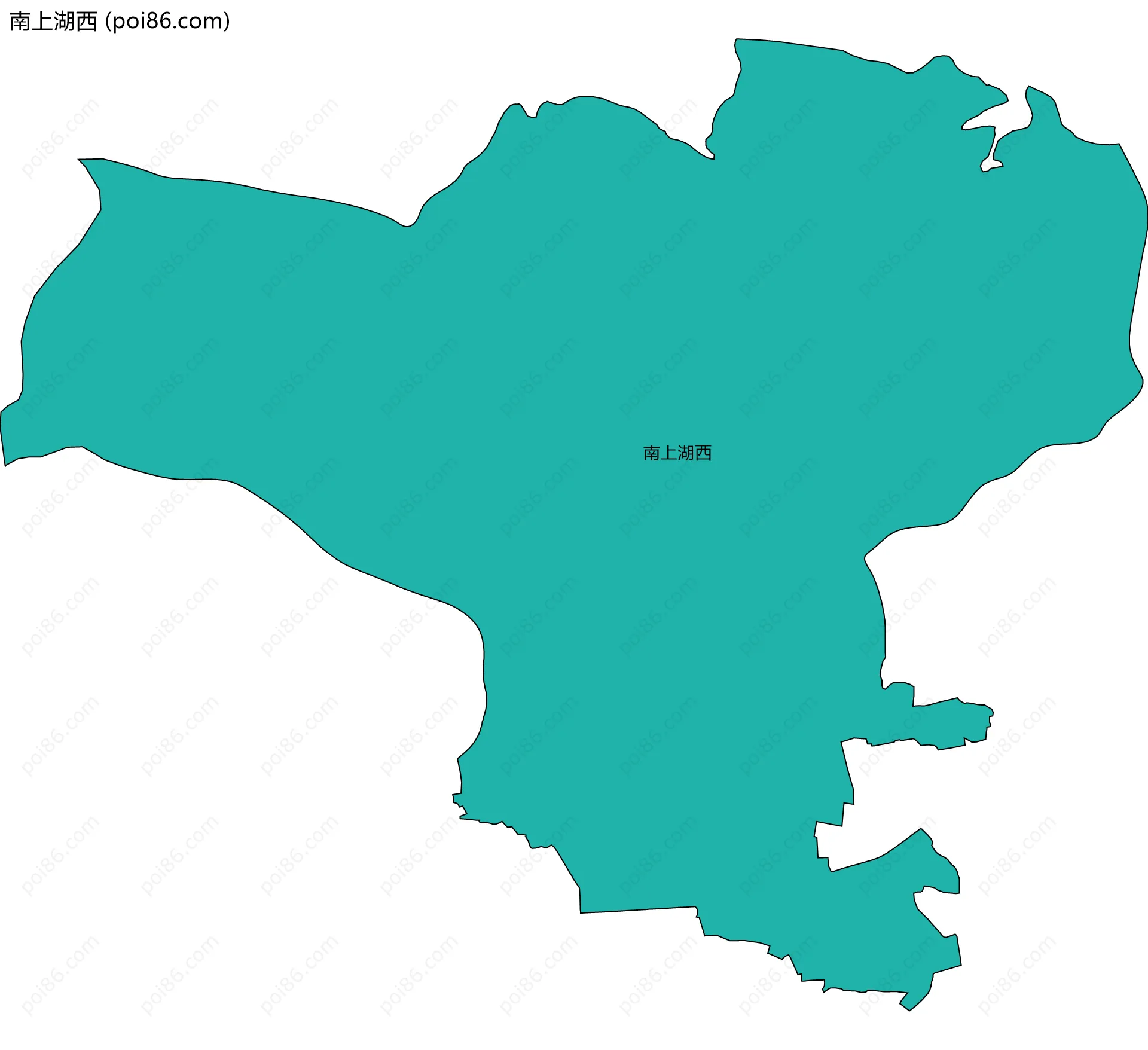 南上湖西边界地图