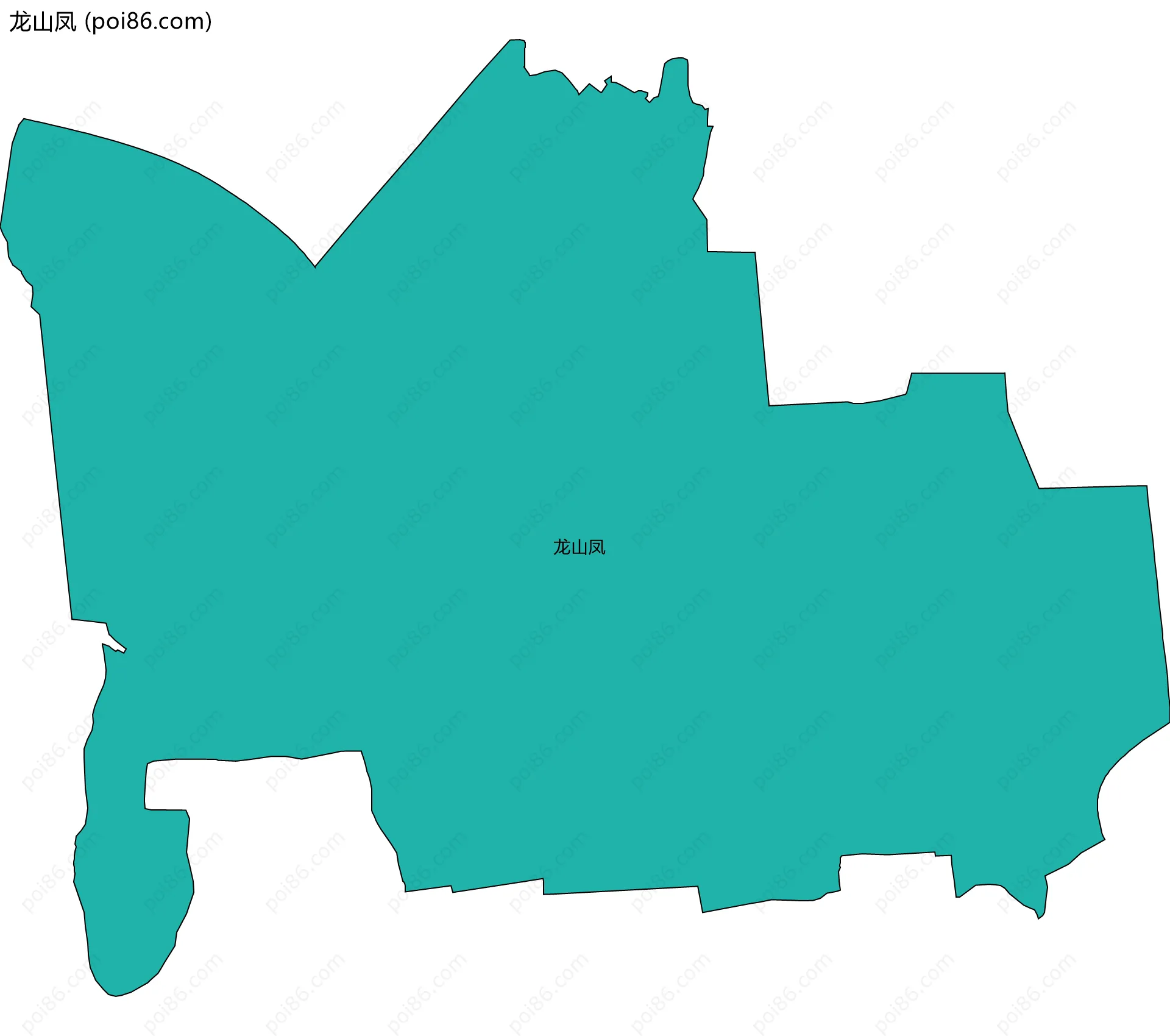 龙山凤边界地图