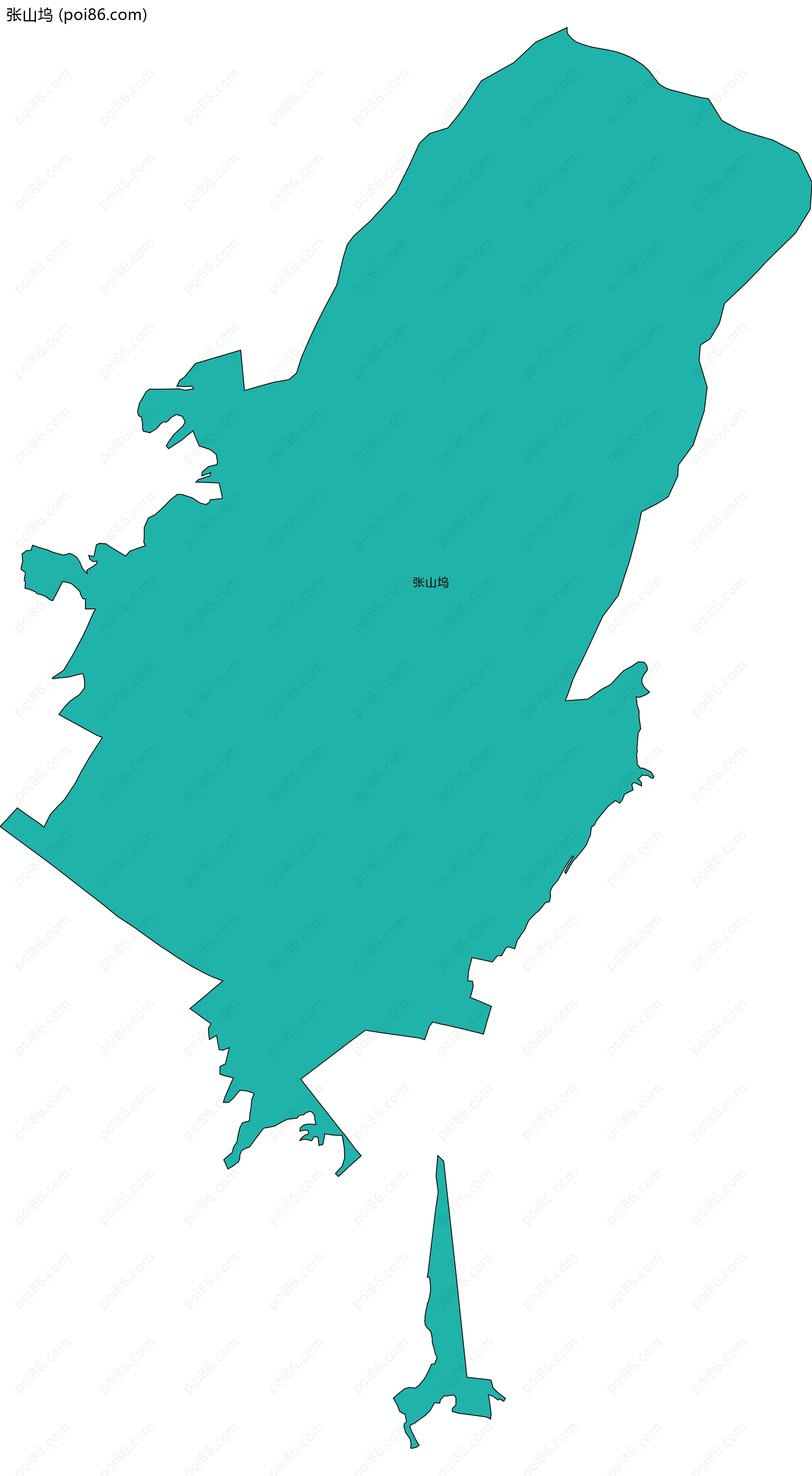 张山坞边界地图