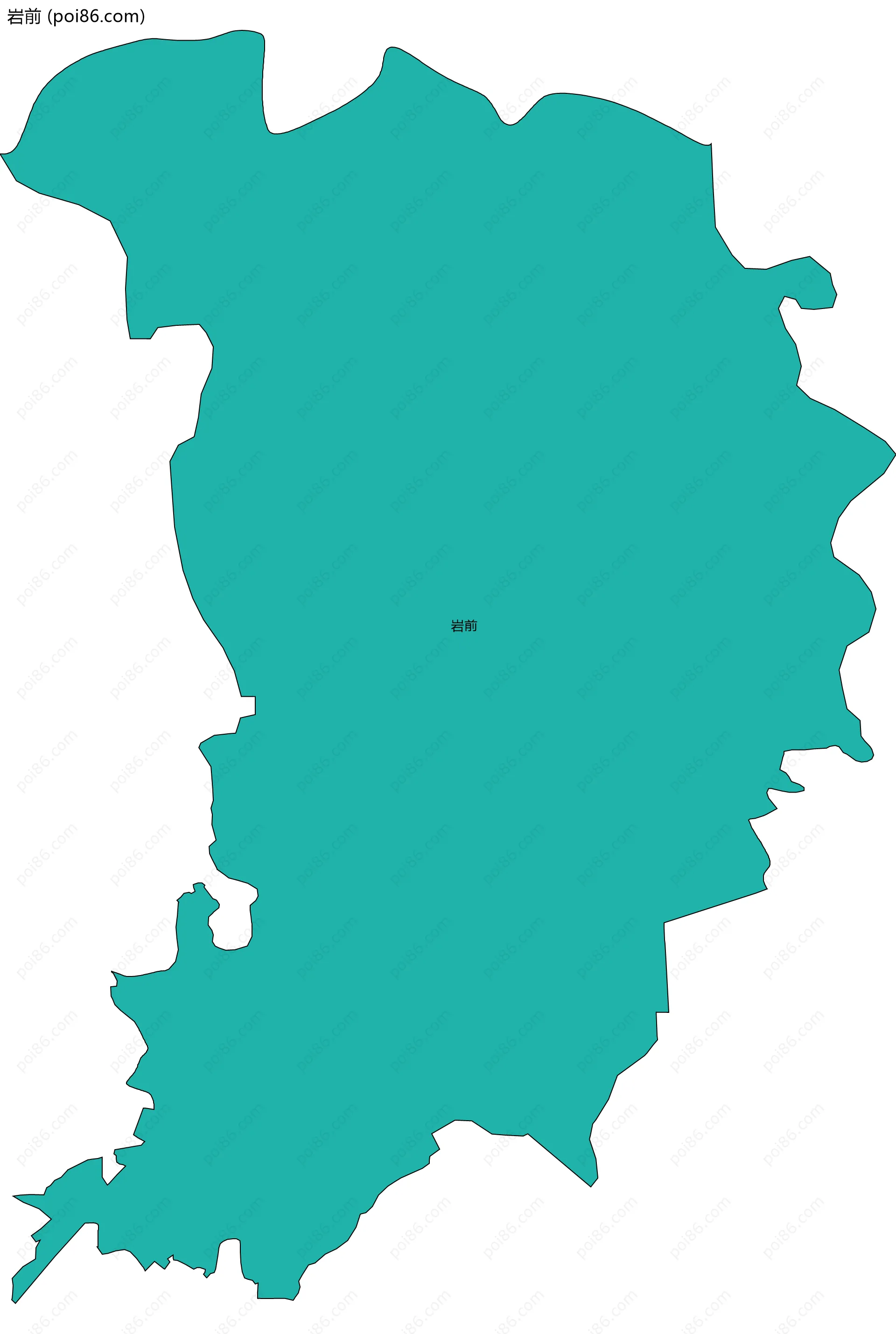 岩前边界地图