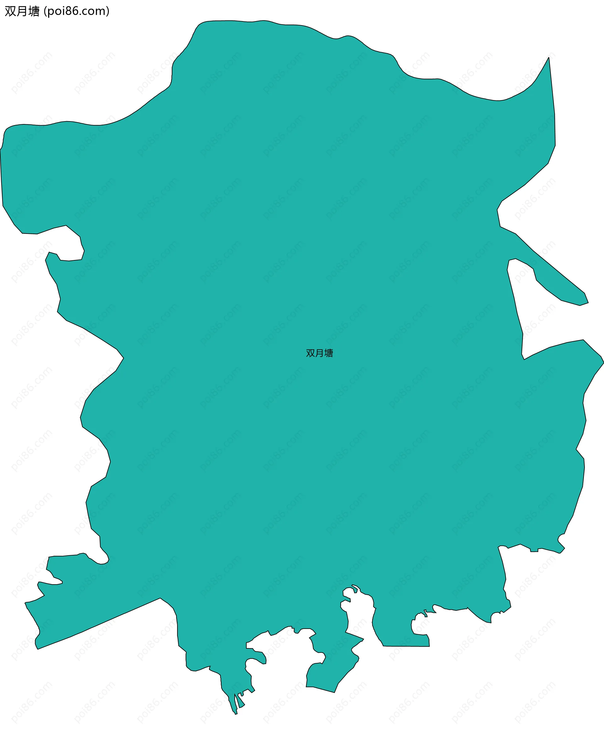 双月塘边界地图