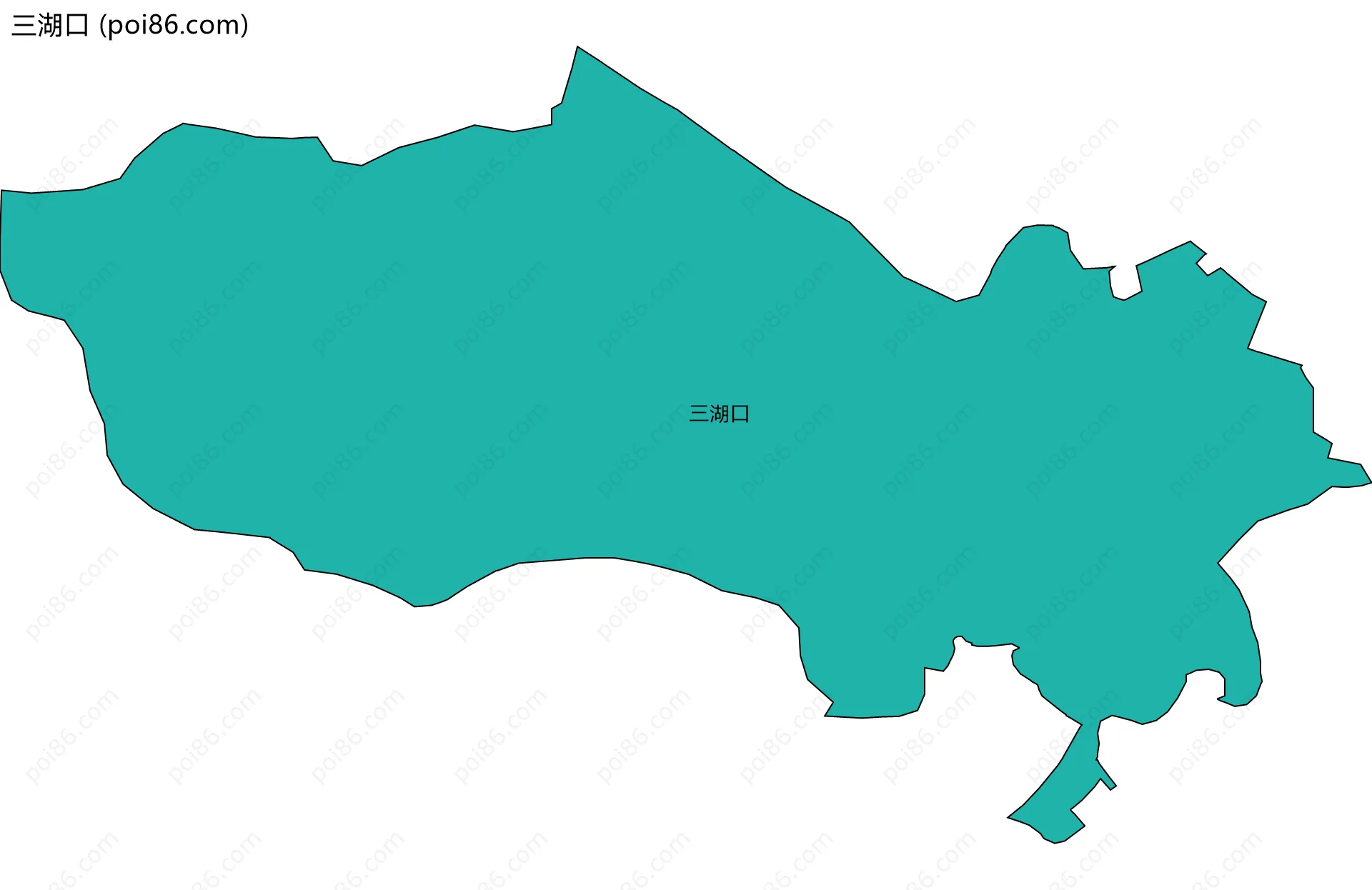 三湖口边界地图