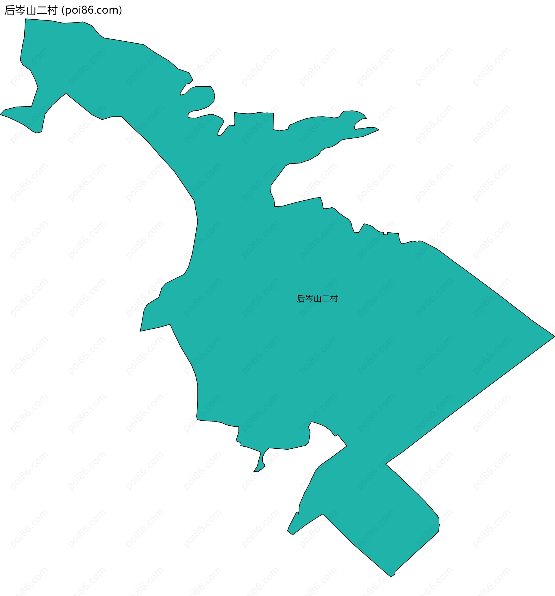 后岑山二村边界地图