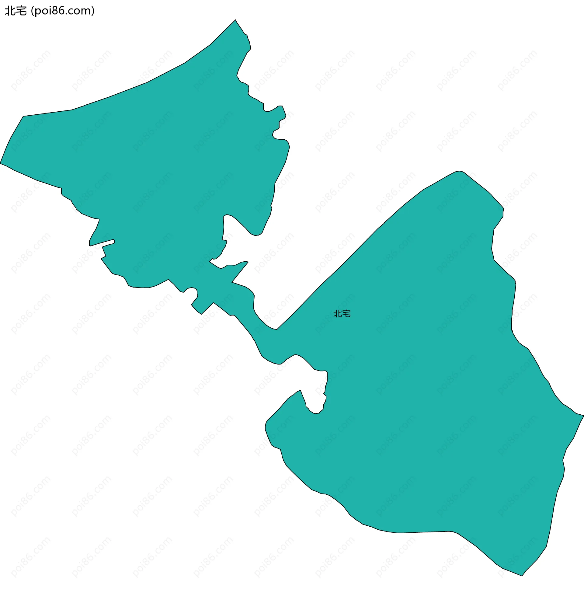 北宅边界地图