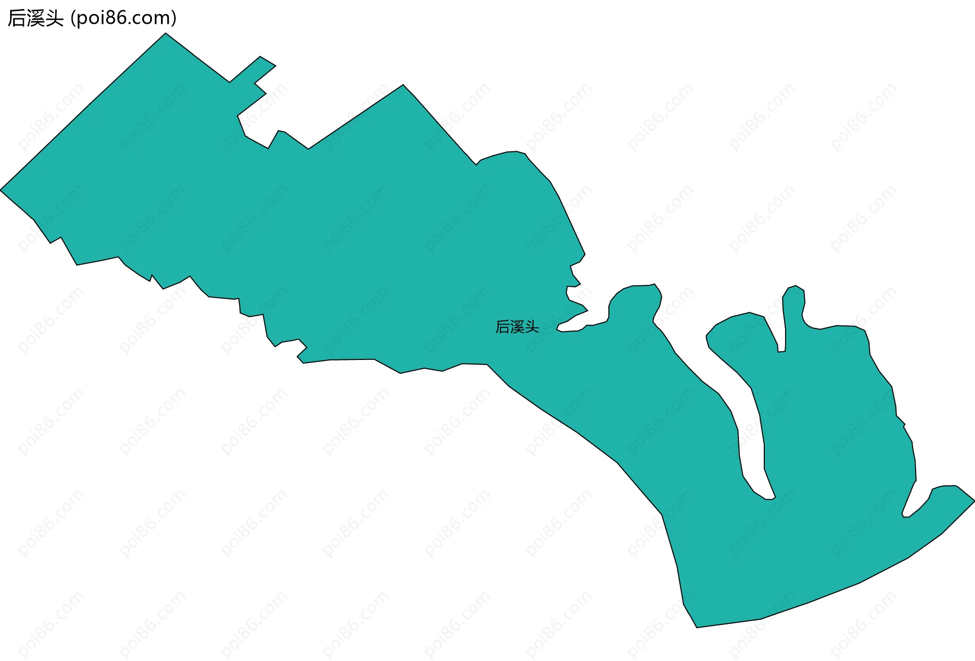 后溪头边界地图