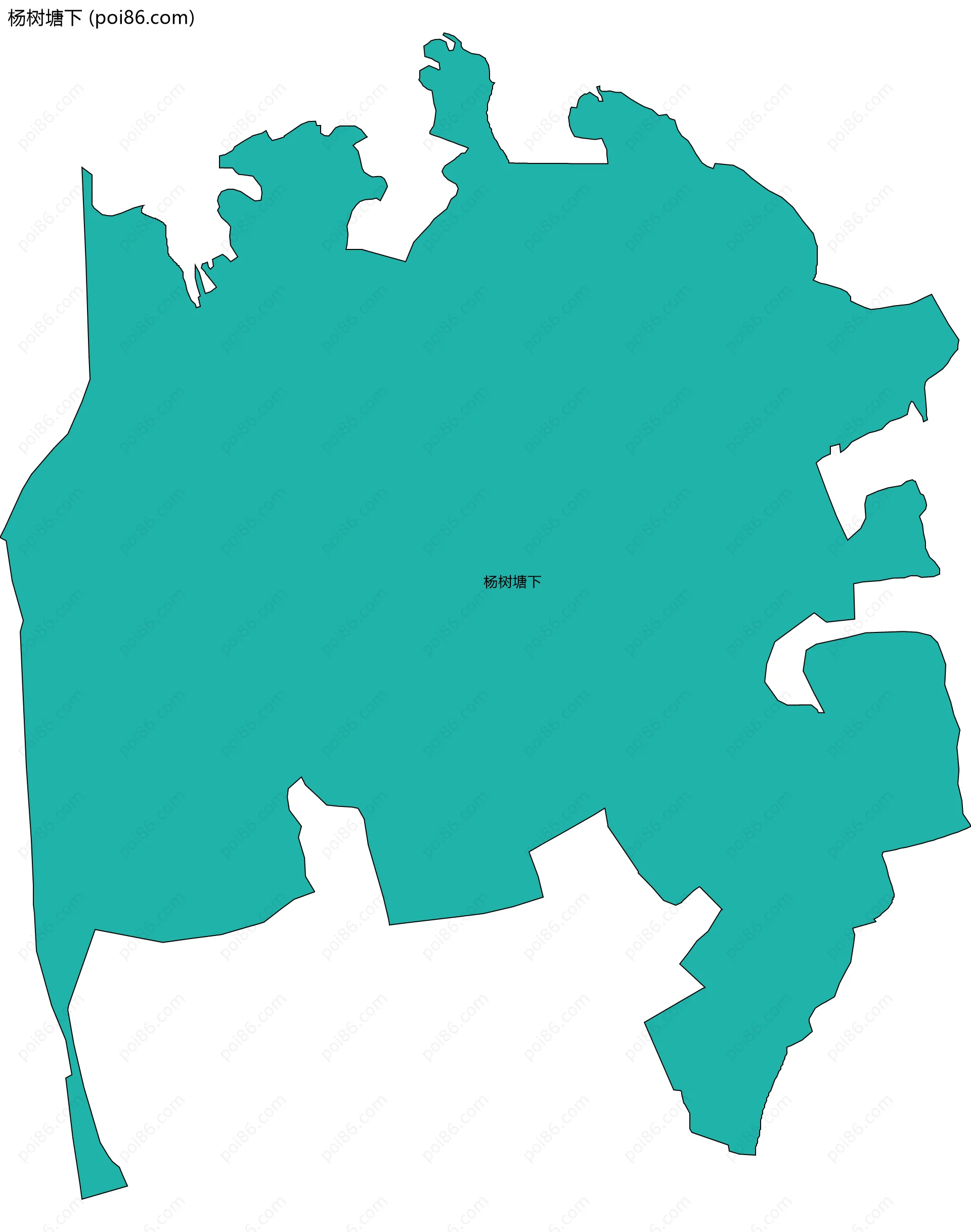 杨树塘下边界地图