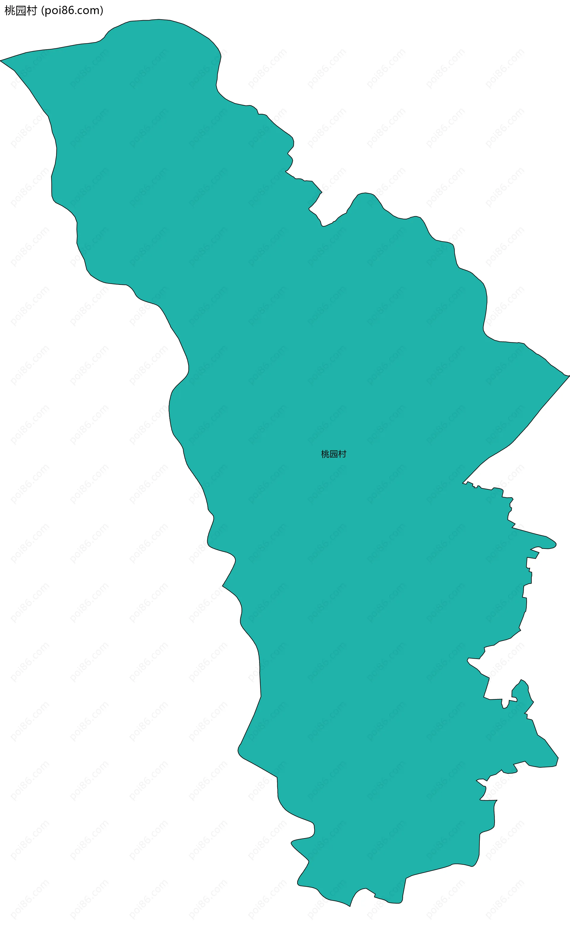 桃园村边界地图