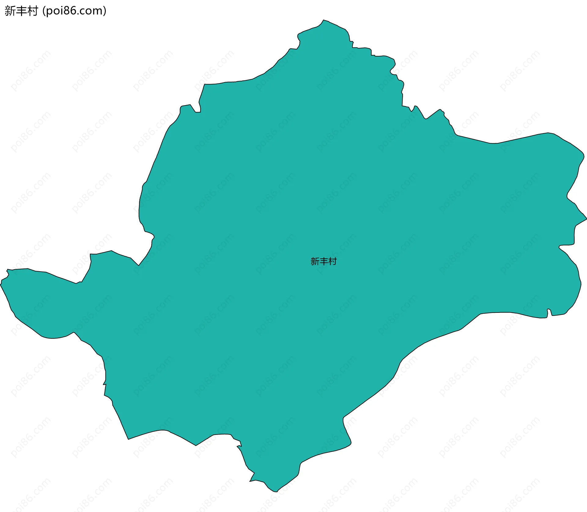 新丰村边界地图