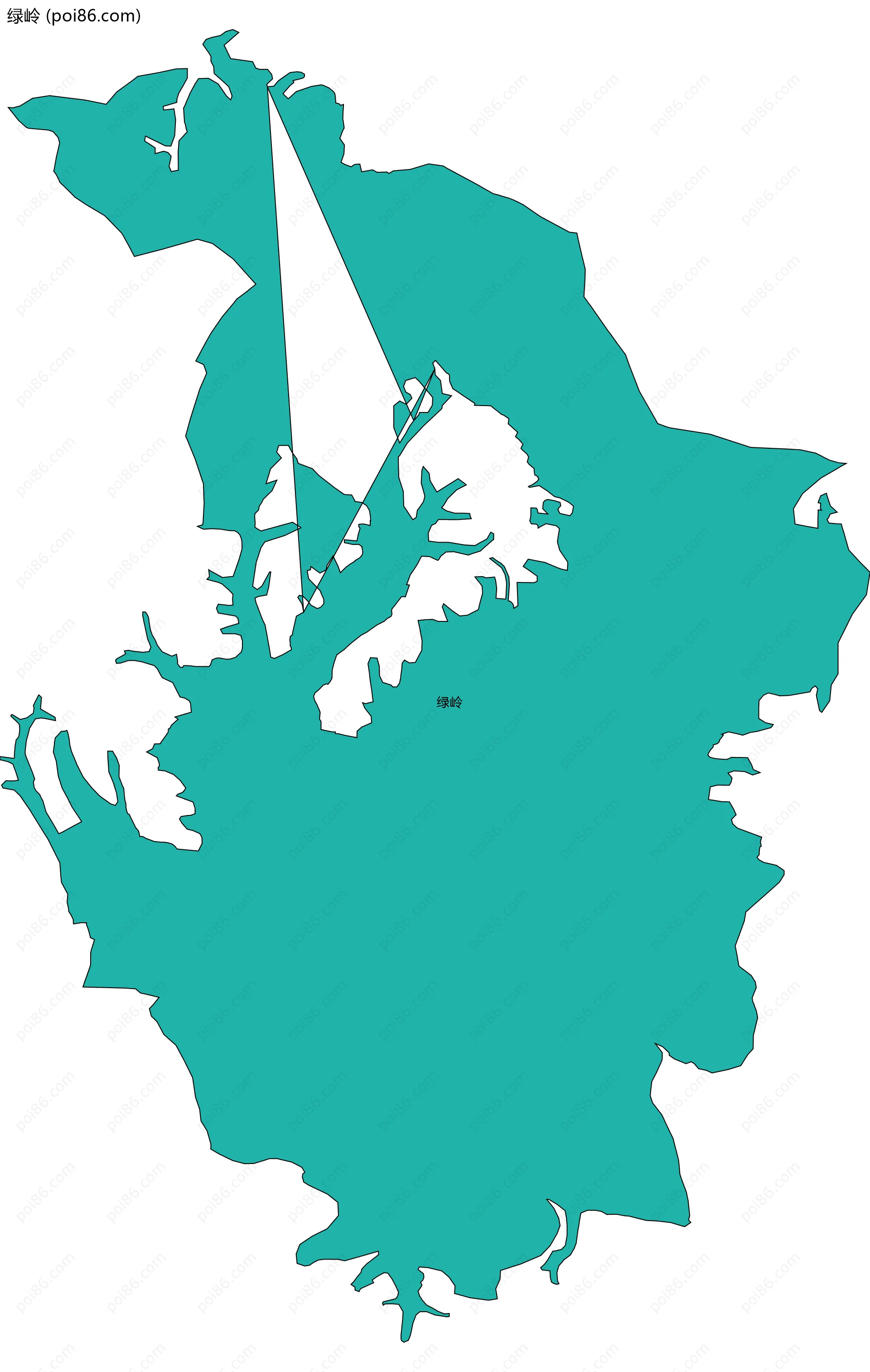 绿岭边界地图