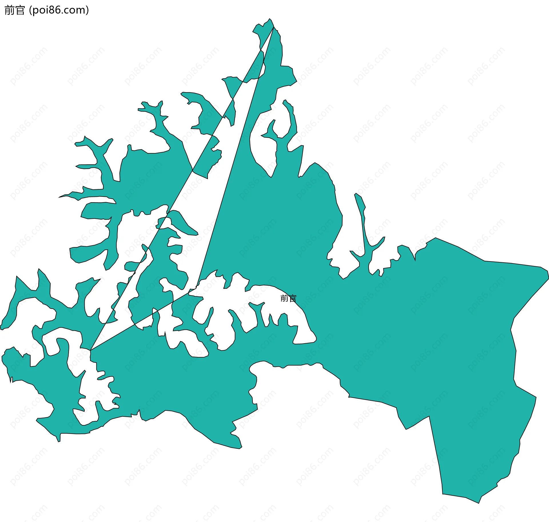前官边界地图