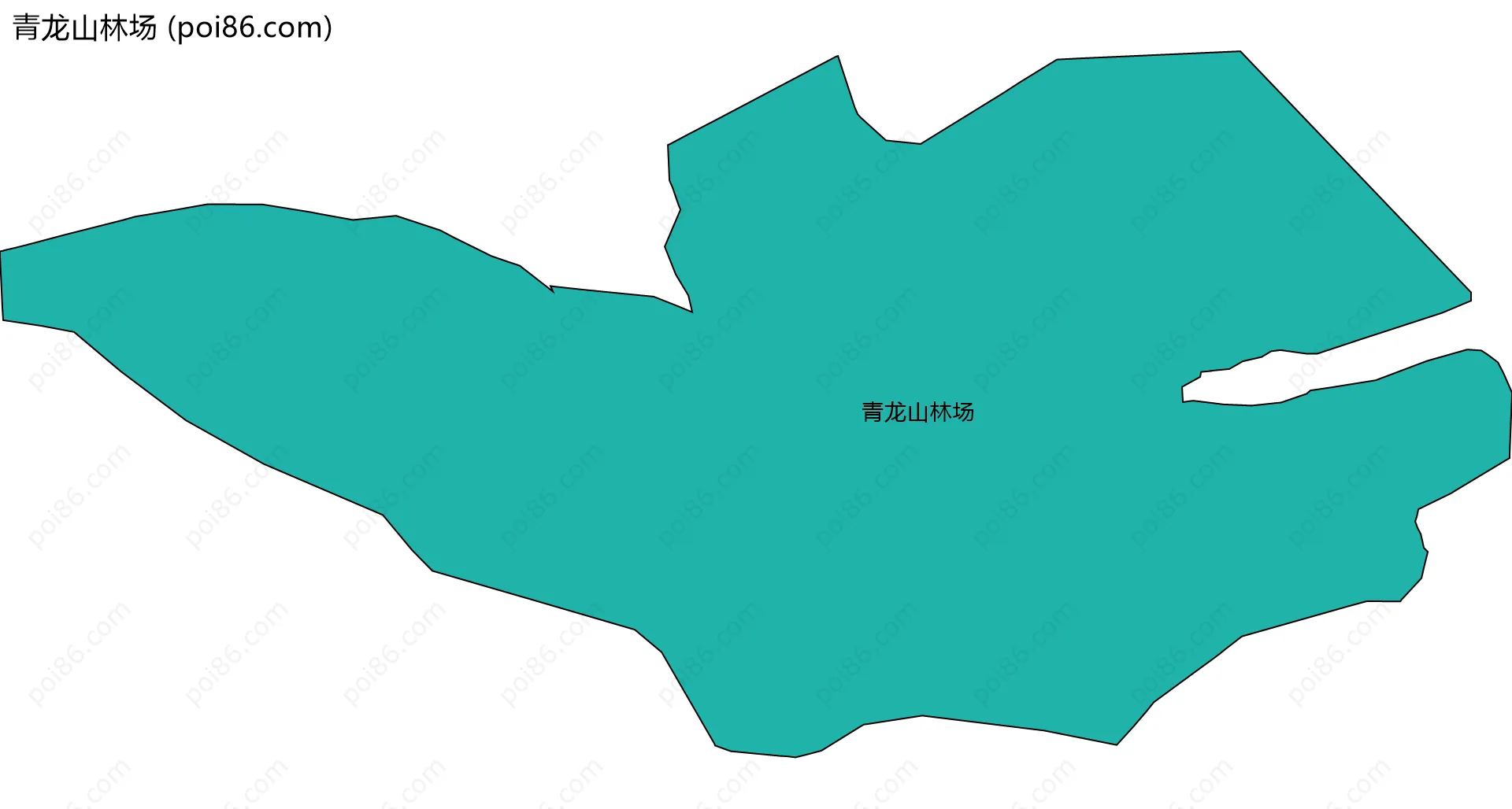 青龙山林场边界地图