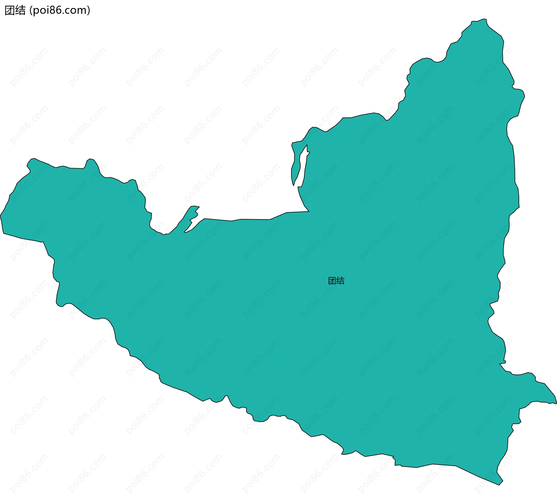 团结边界地图
